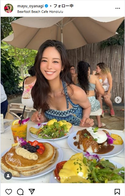 大柳麻友のインスタグラムから