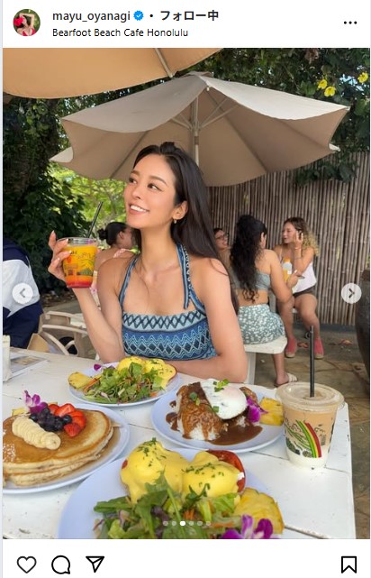 大柳麻友のインスタグラムから