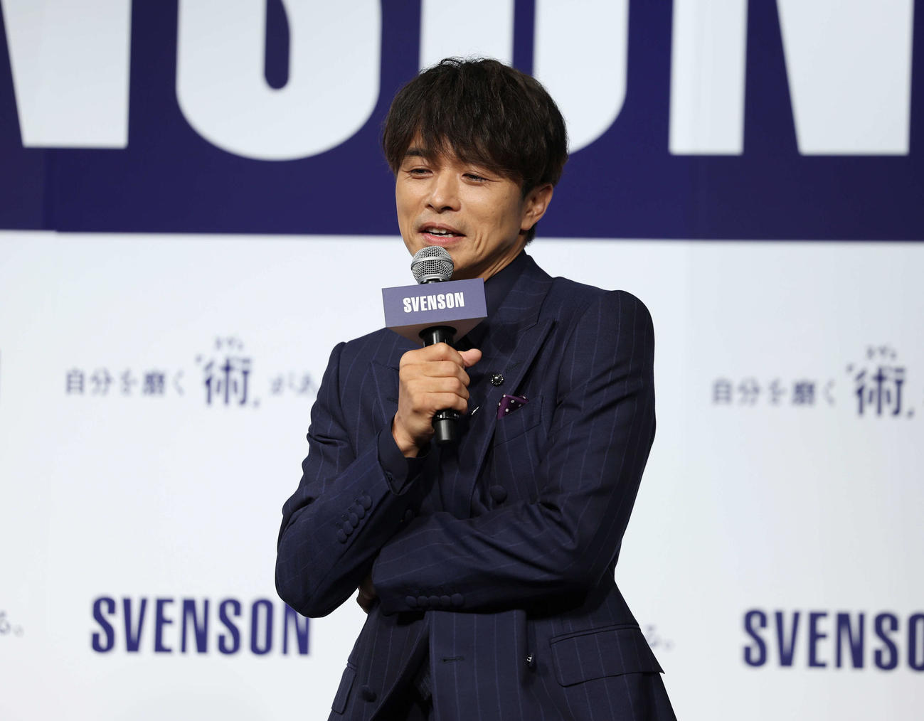 スヴェンソン　新CM発表会に出席した井ノ原快彦（撮影・増田悦実）