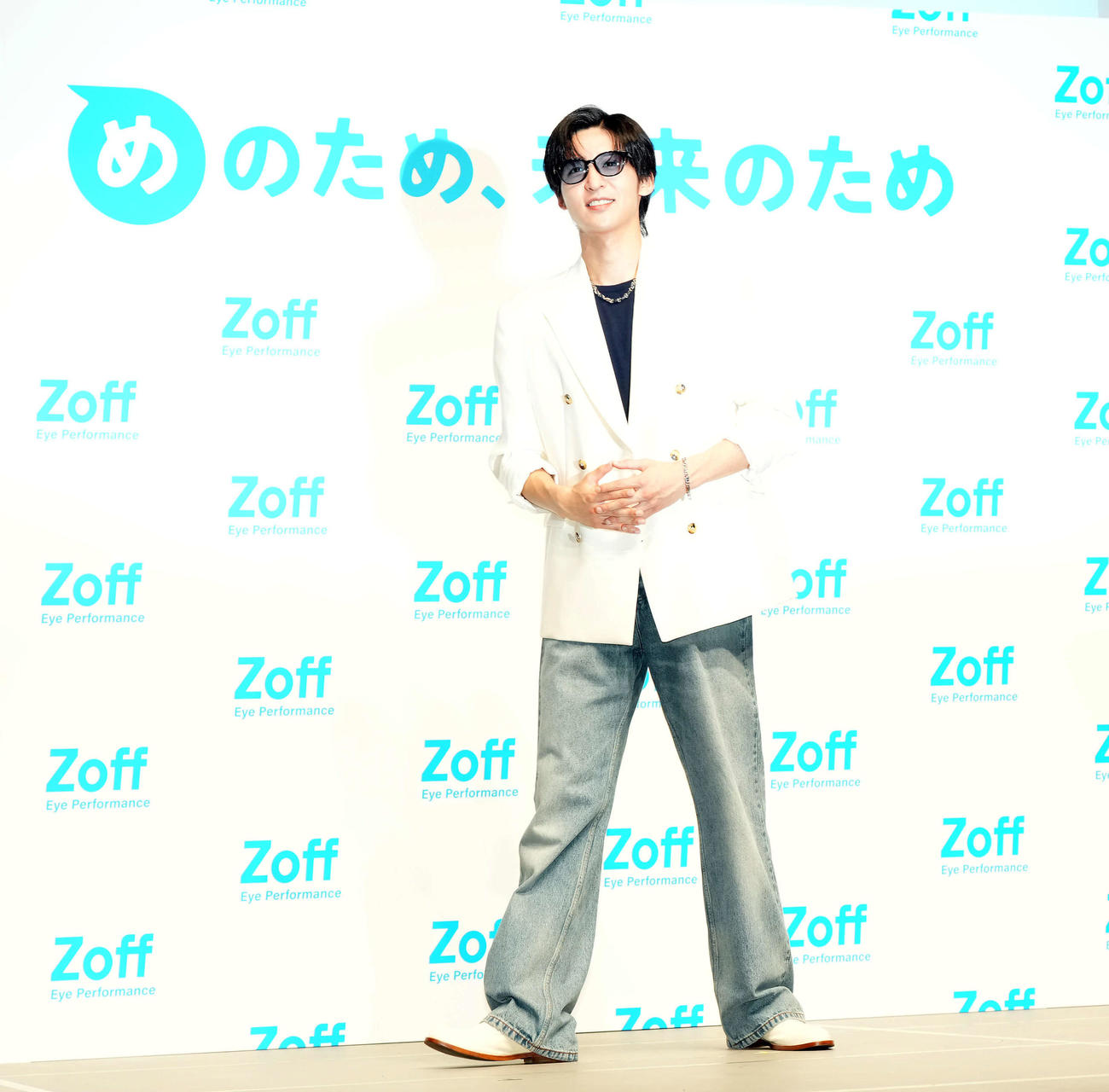 メガネブランド「Zoff」のグローバルブランドアンバサダーに就任したSnow Manの目黒蓮（撮影・たえ見朱実）