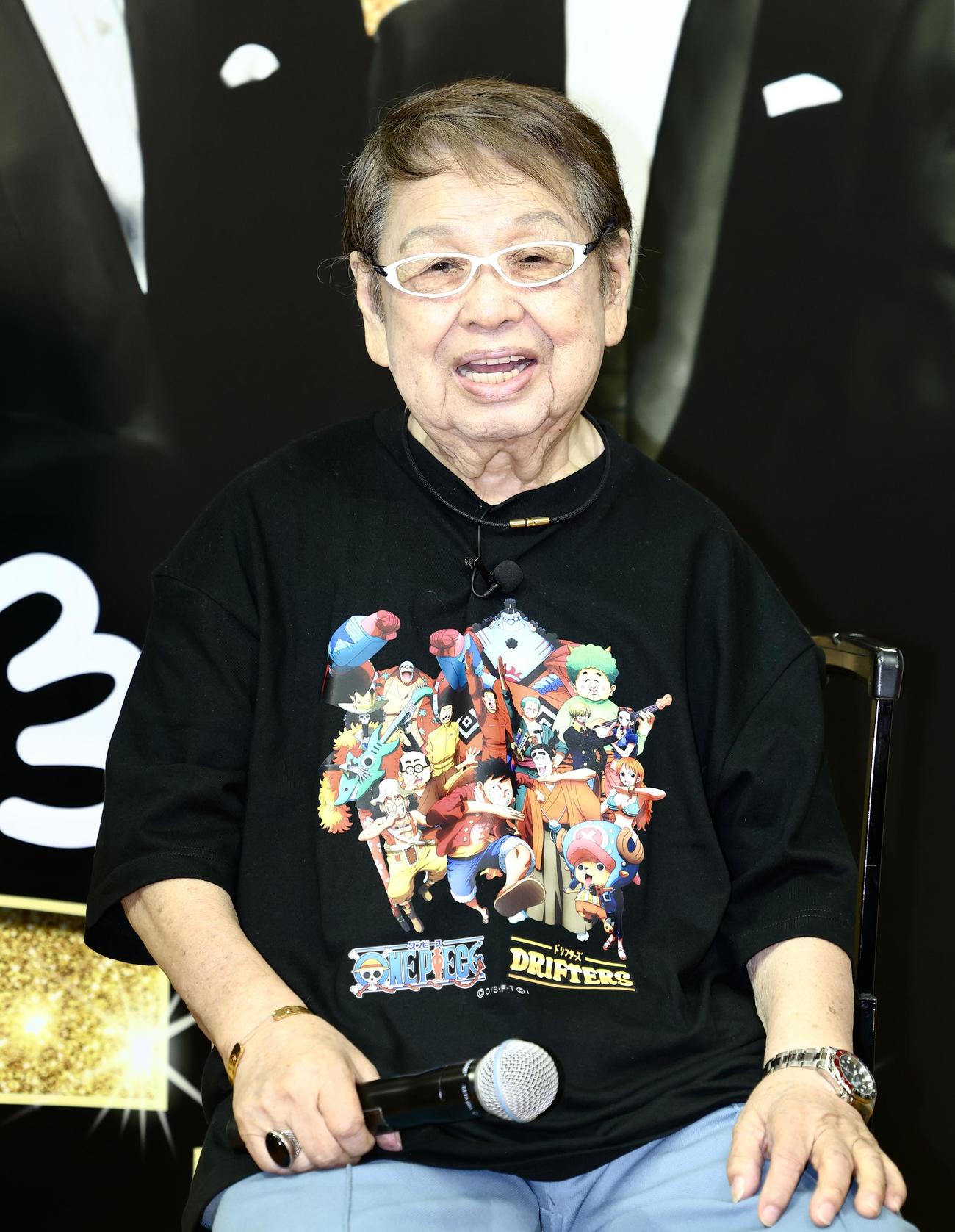 「結成60周年記念　ザ・ドリフターズ展〓発掘！5人の笑いと秘宝たち〓」オープニングイベントに臨む高木ブー（撮影・河田真司）