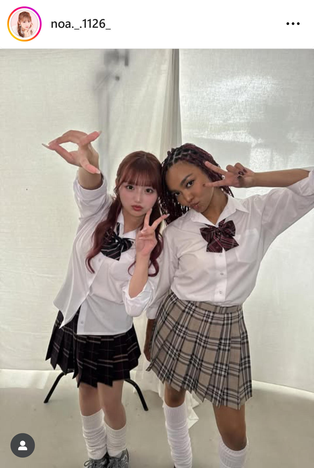 平成ギャル風コーデでCrystal Kayとツーショット（希空のインスタグラムから）