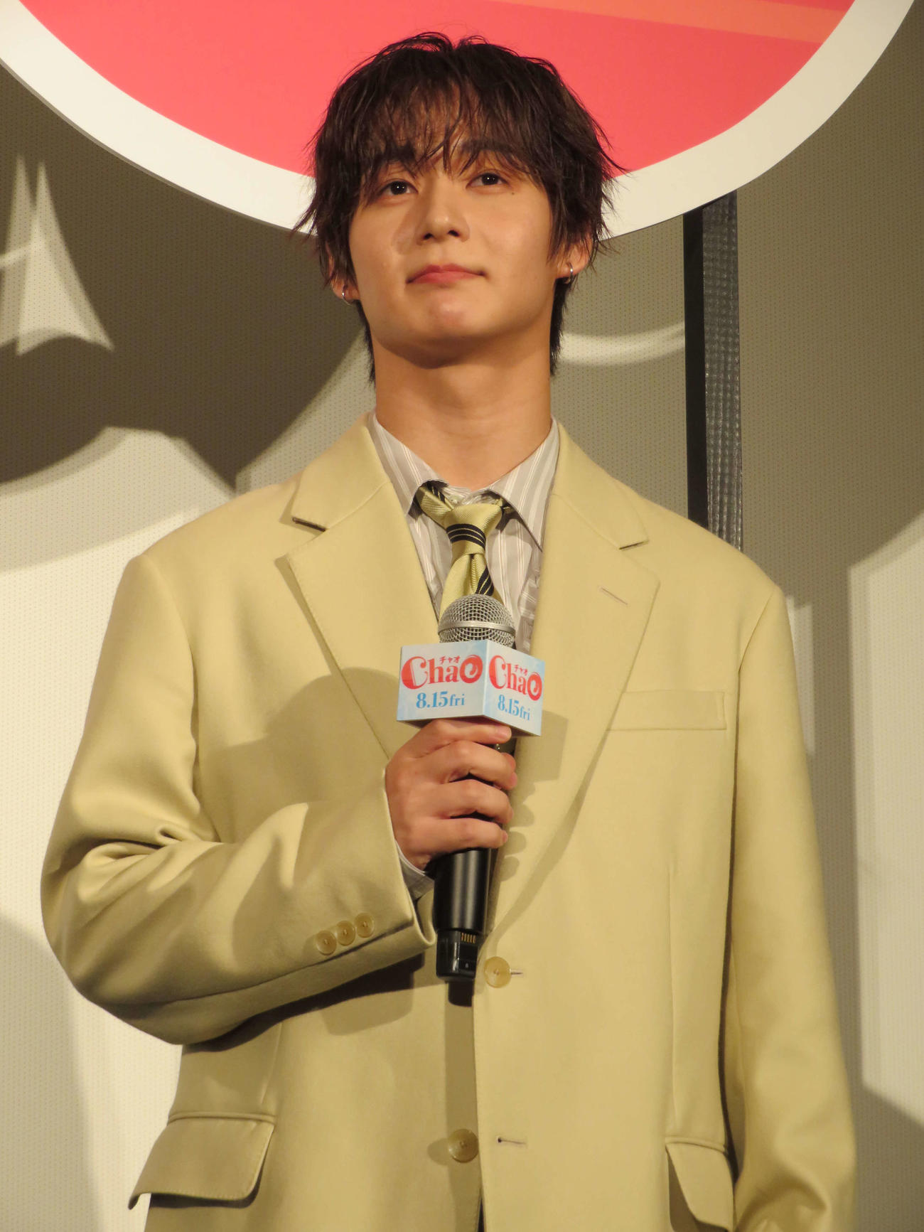 アニメ映画「ChaO」ジャパンプレミア舞台あいさつに登壇したOCTPATH太田駿静（撮影・村上幸将）