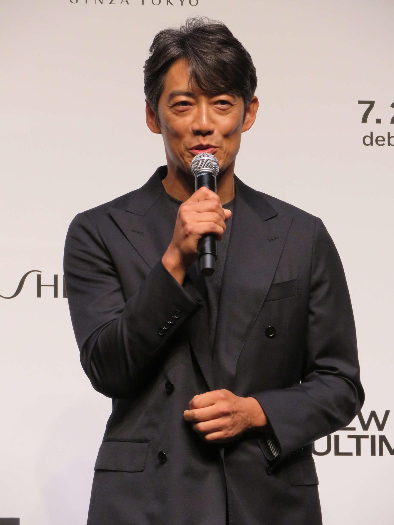 「SHISEIDO MEN」新CM発表会に出席した反町隆史（撮影・村上幸将）