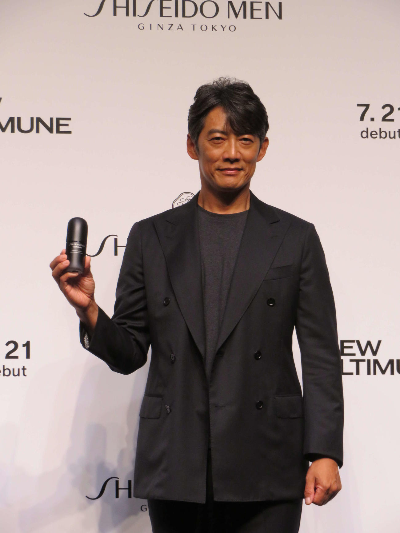 「SHISEIDO MEN」新CM発表会に出席した反町隆史（撮影・村上幸将）