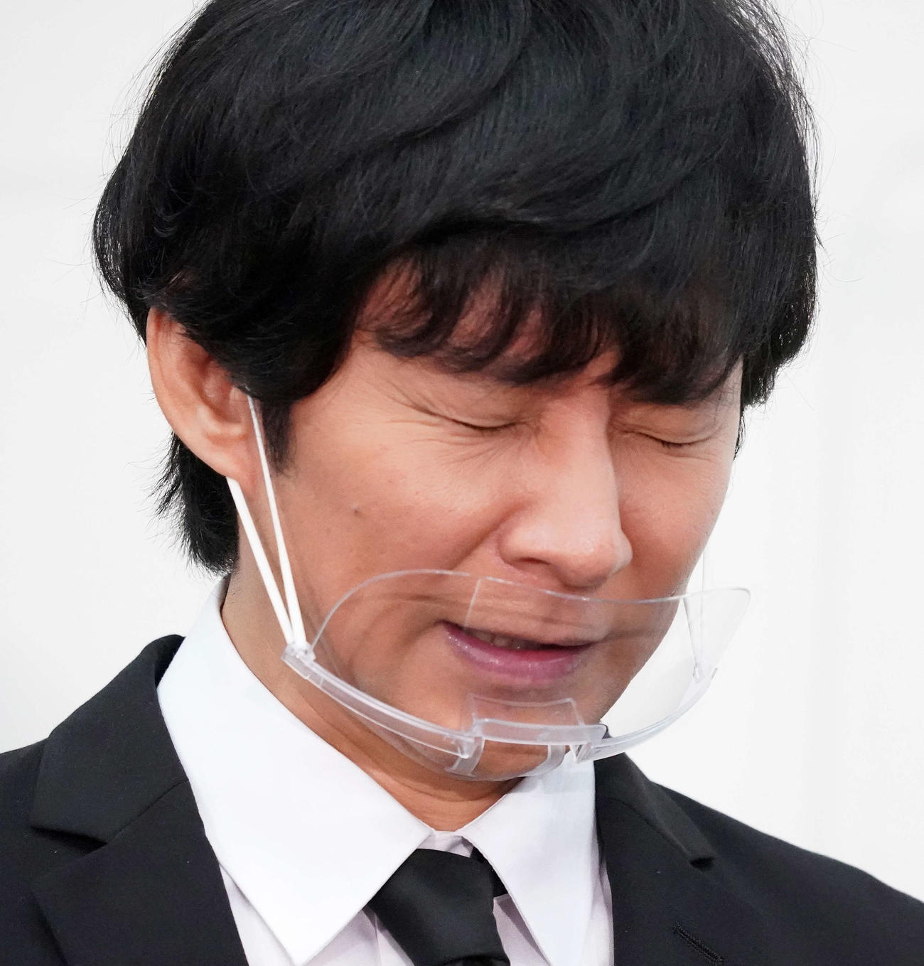 謝罪会見を行うアンジャッシュの渡部建（2020年12月撮影）