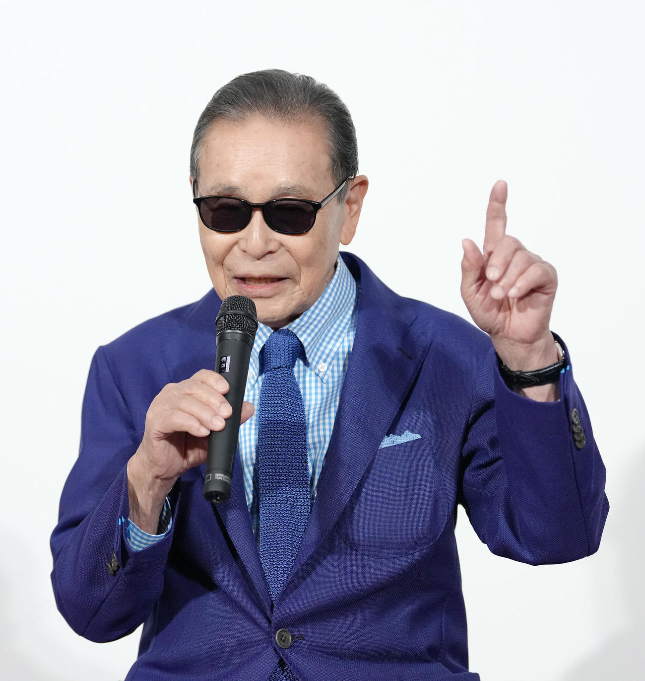 会見に登壇し見所を語るタモリ（撮影・足立雅史）
