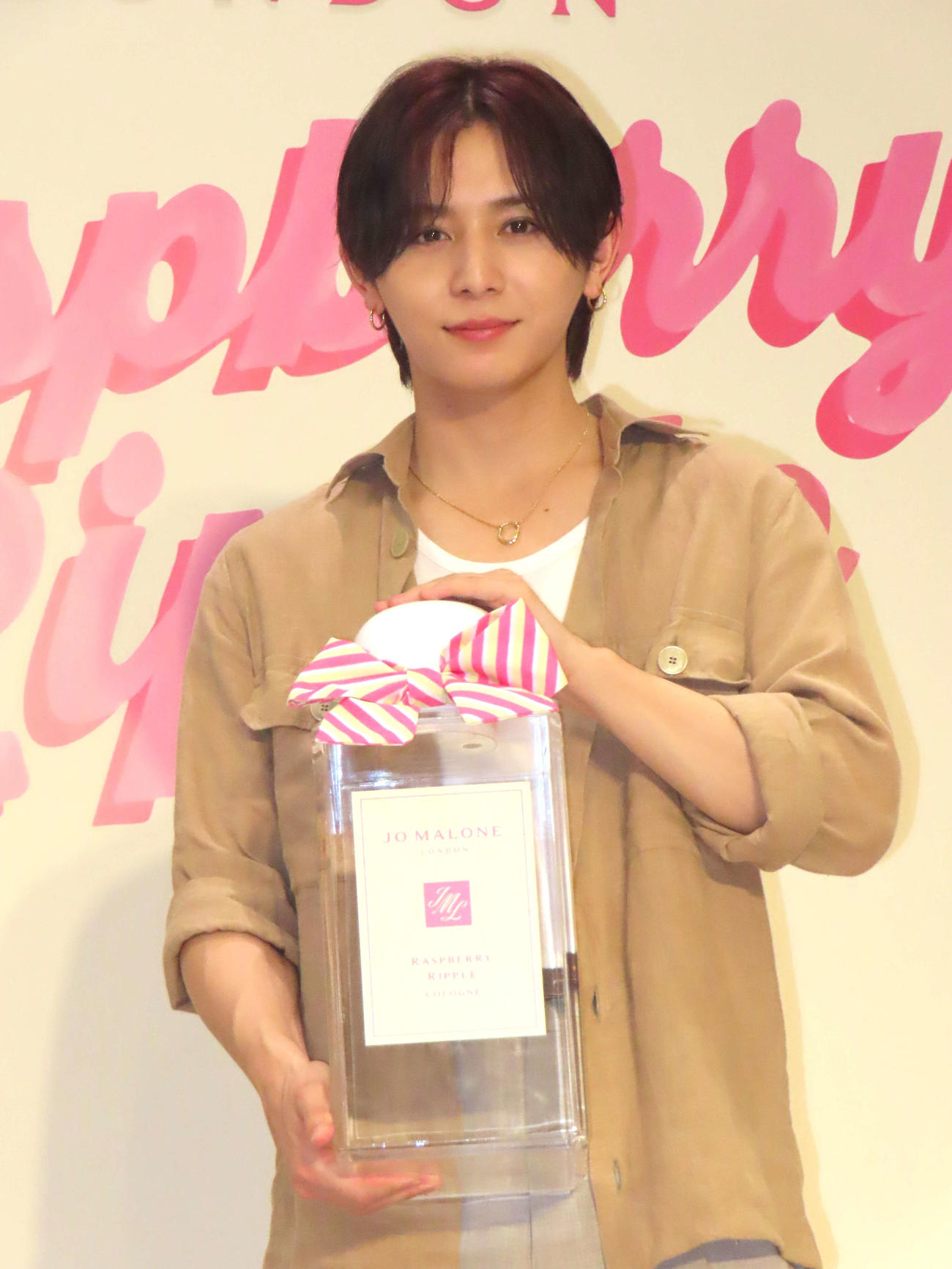 「ラズベリー　リップル　ポップアップイベント　プレスセッション」に登壇したHey！Say！JUMP山田涼介