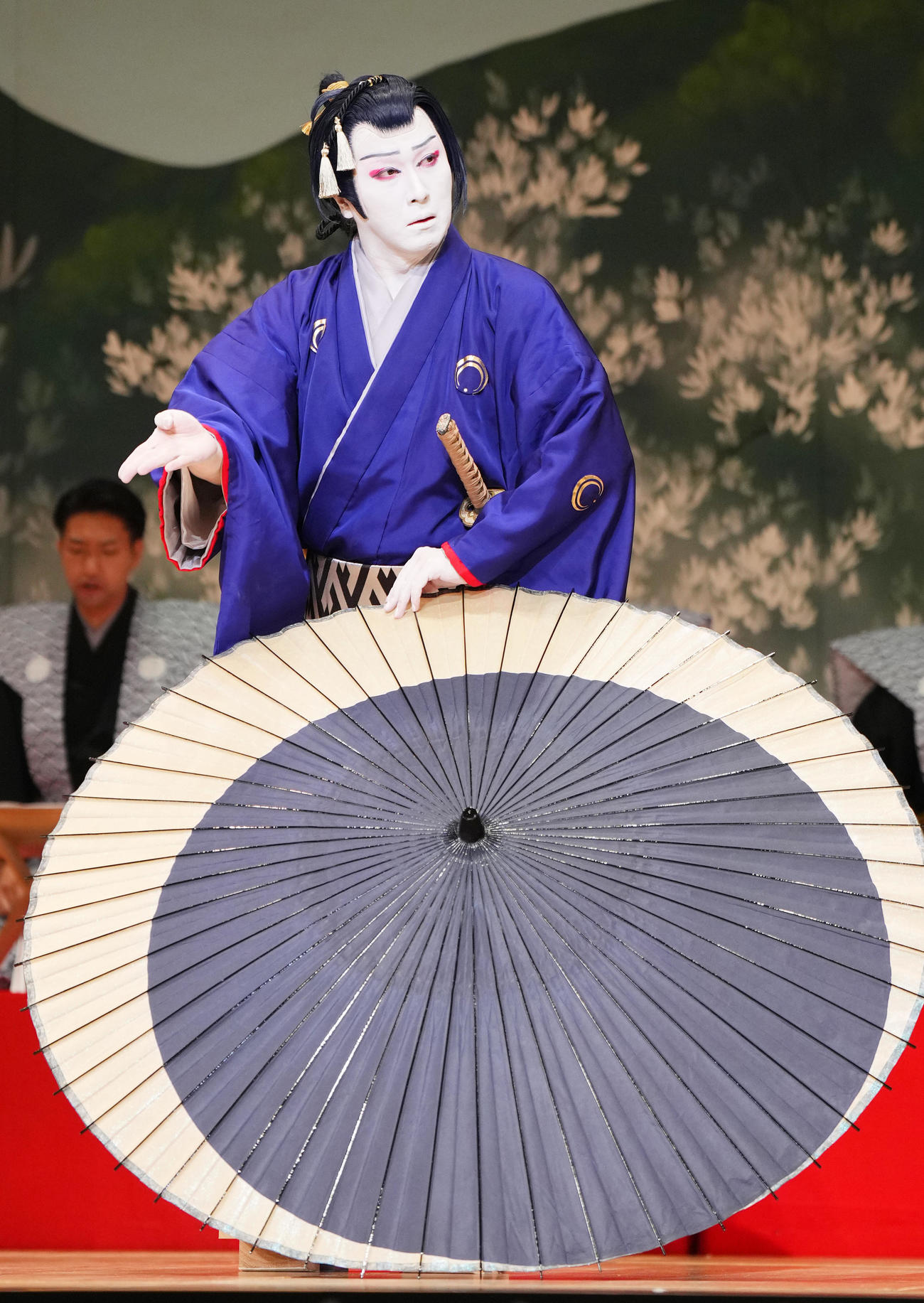 歌舞伎「刀剣乱舞」の舞台稽古に臨む尾上松也（撮影・菅敏）