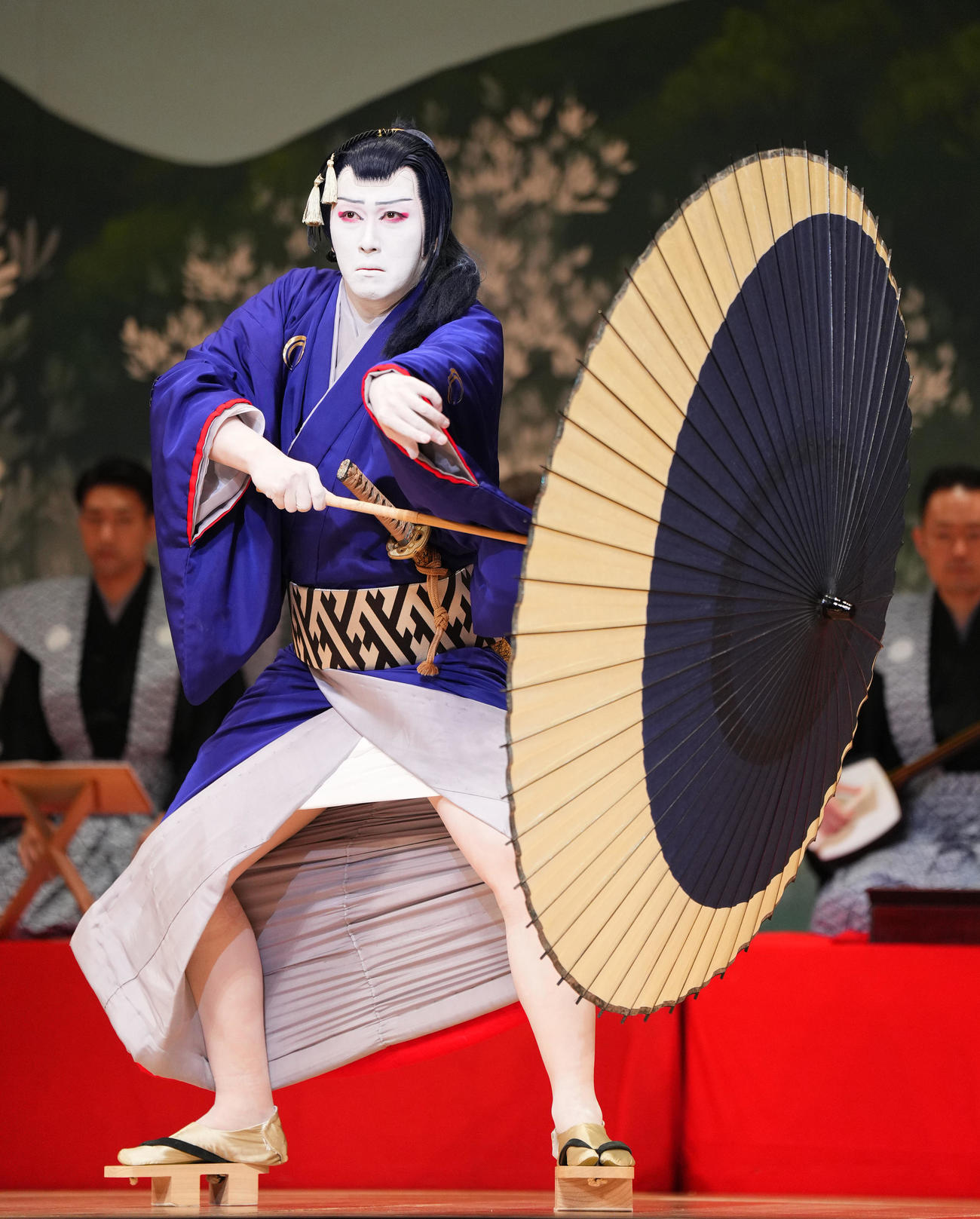 歌舞伎「刀剣乱舞」の舞台稽古に臨む尾上松也（撮影・菅敏）