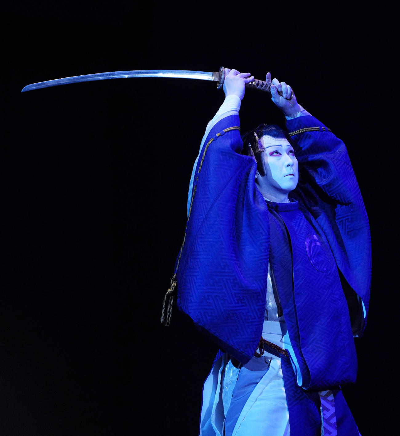 歌舞伎「刀剣乱舞」の舞台稽古に臨む尾上松也（撮影・菅敏）