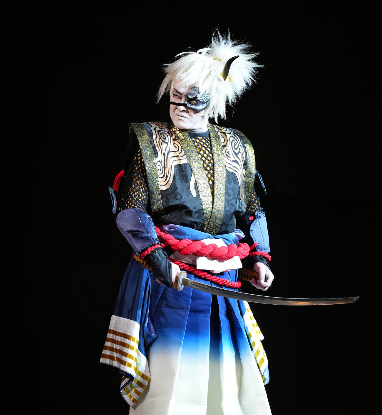 歌舞伎「刀剣乱舞」の舞台稽古に臨む中村獅童（撮影・菅敏）