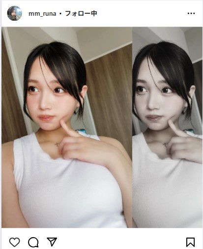 森元流那のインスタグラムから