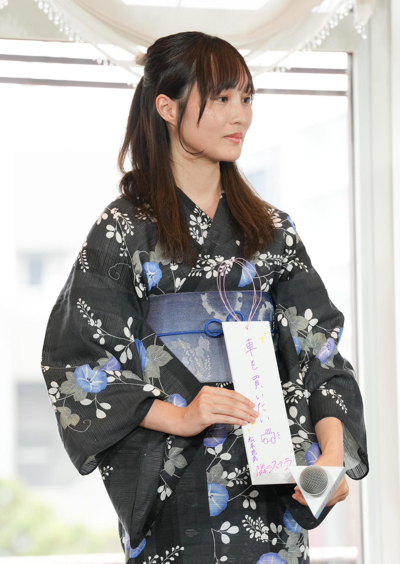 「隣のステラ」完成報告七夕イベントで願い事を披露する松本花奈監督（撮影・小沢裕）
