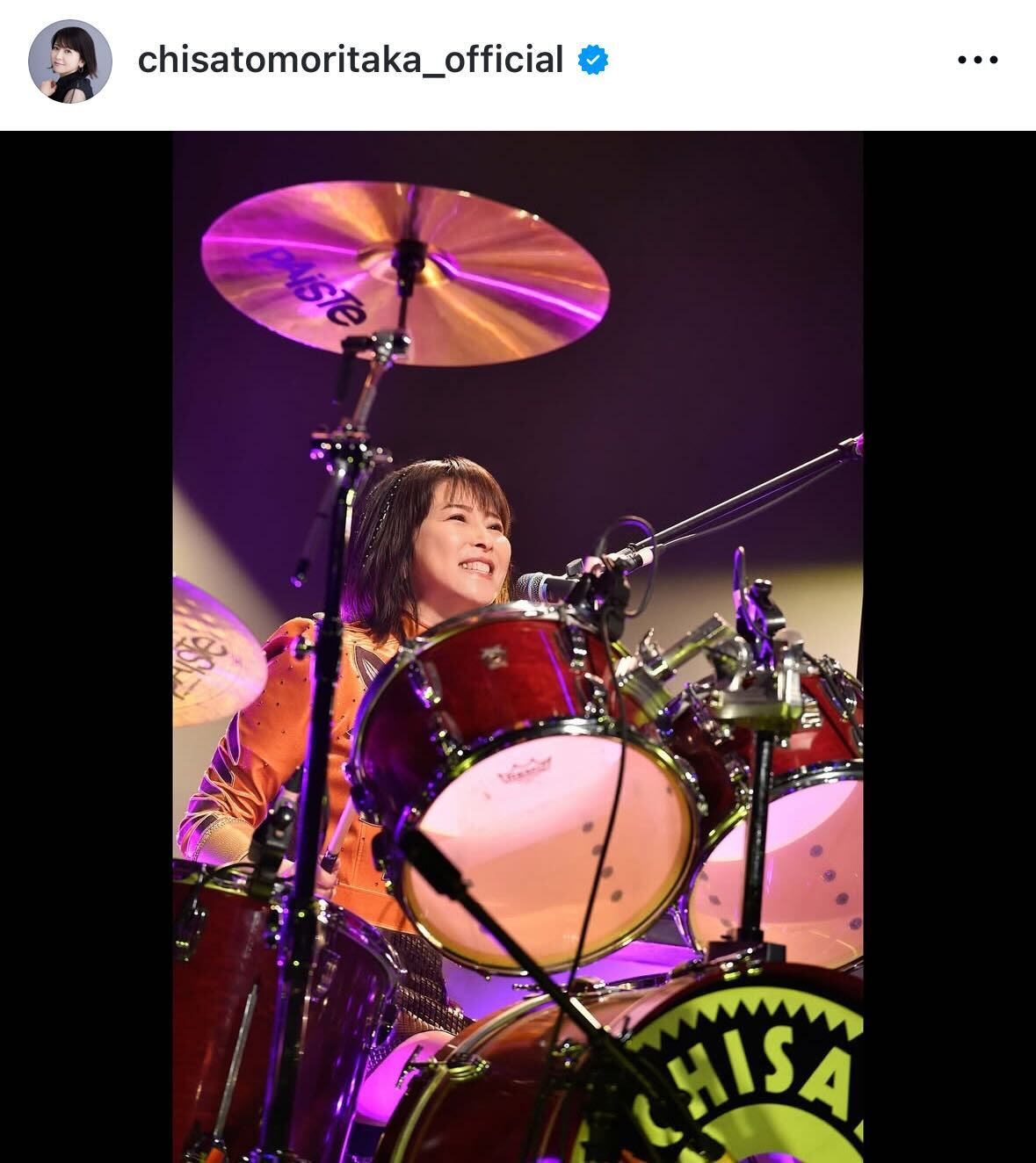 森高千里のインスタグラムから