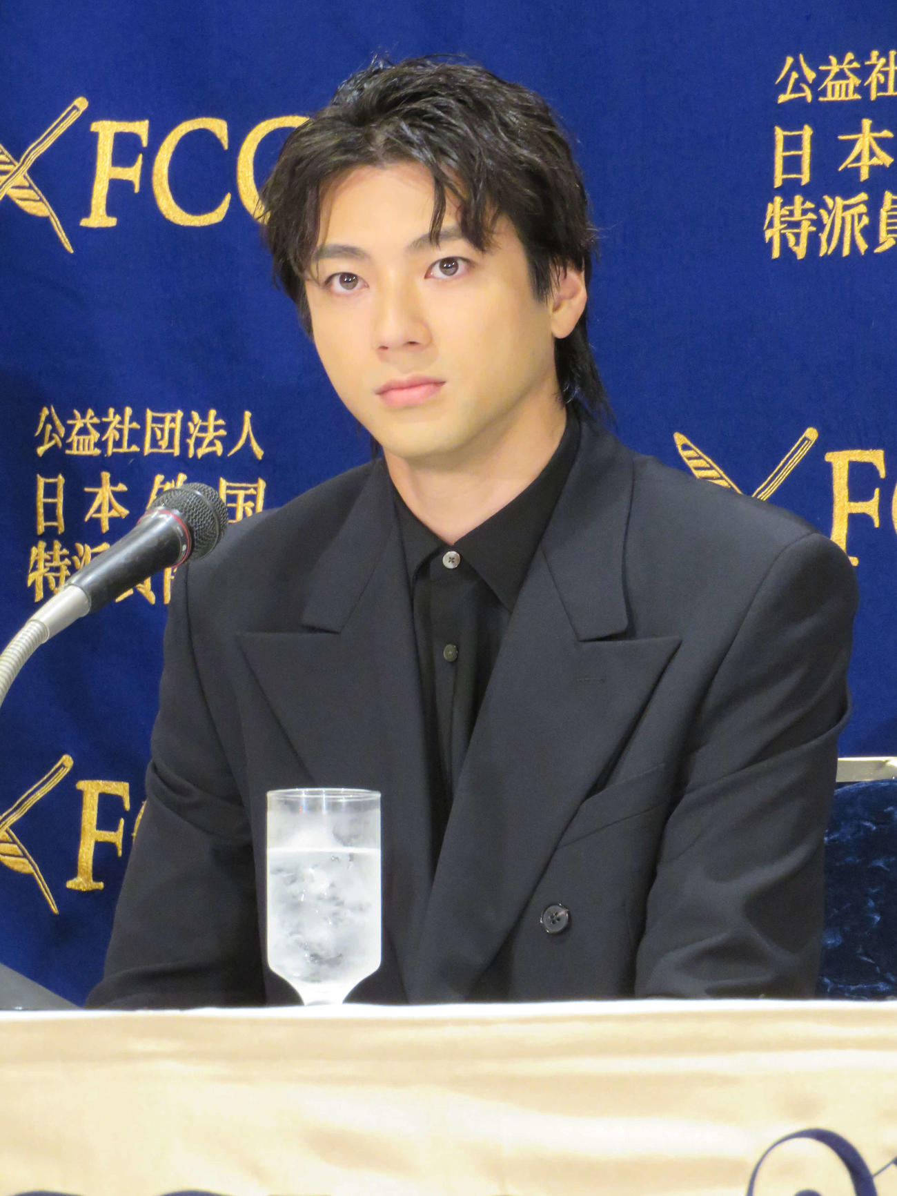 日本外国特派員協会で行われた映画「木の上の軍隊」記者会見に出席した山田裕貴（撮影・村上幸将）