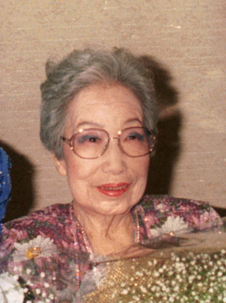 淡谷のり子さん（1996年6月撮影）