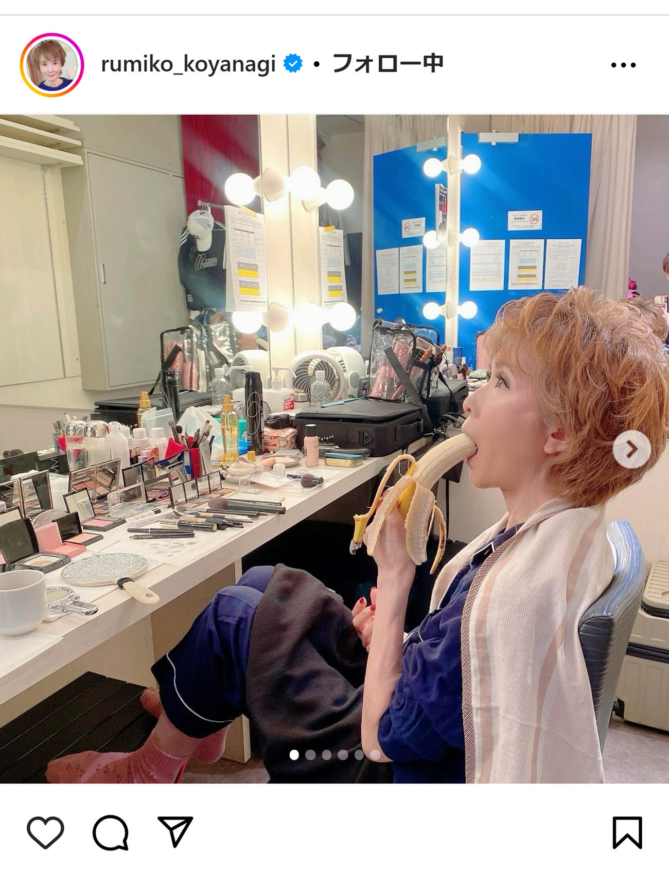 小柳ルミ子のインスタグラムから