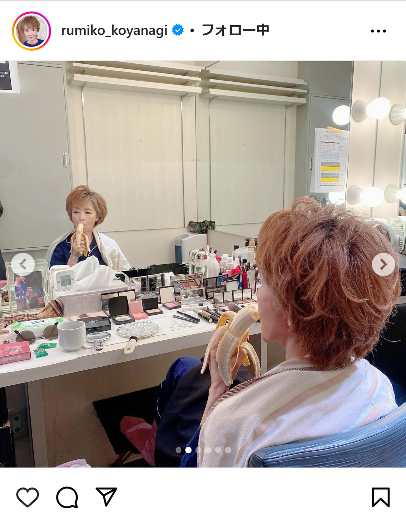 小柳ルミ子のインスタグラムから