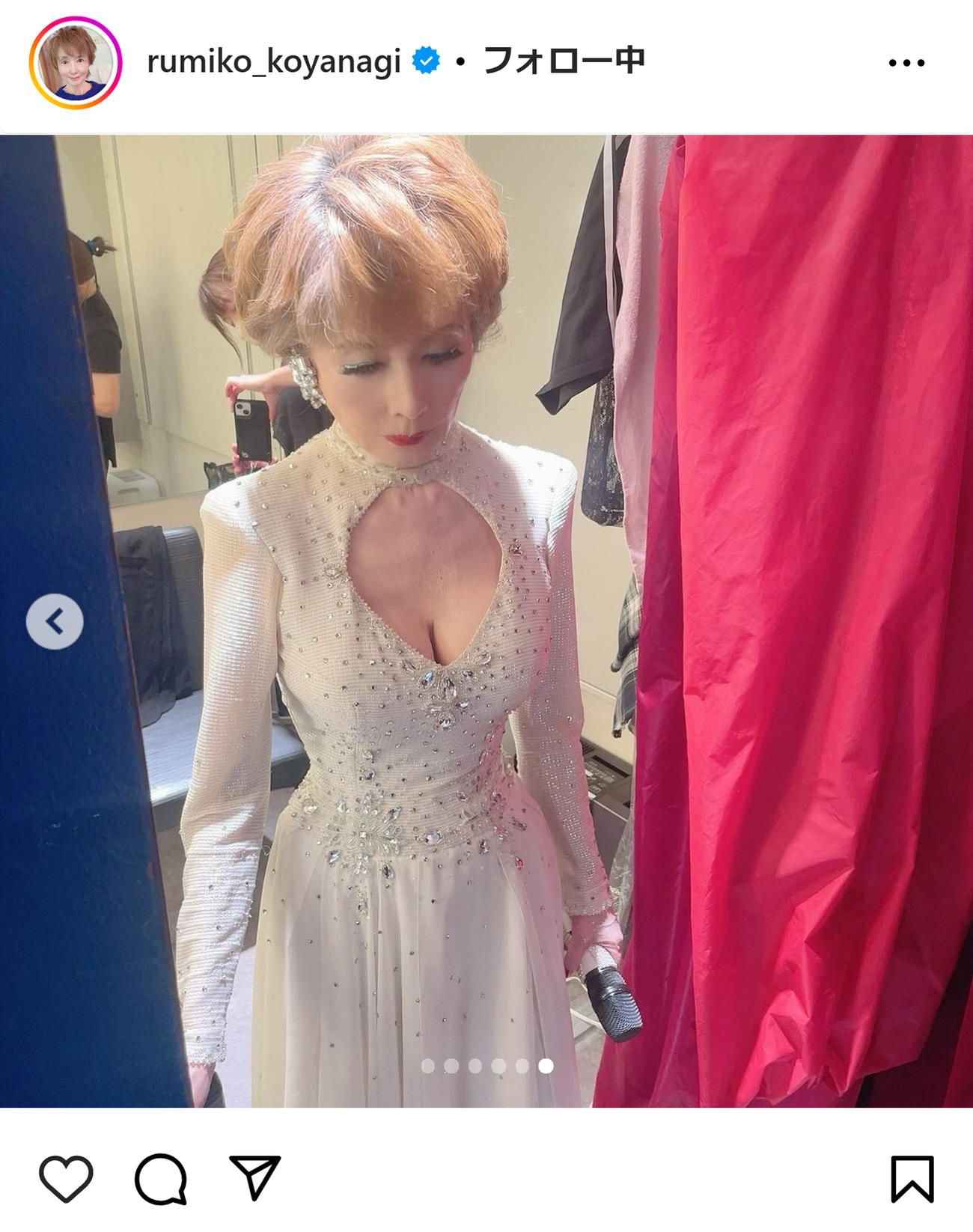 小柳ルミ子のインスタグラムから