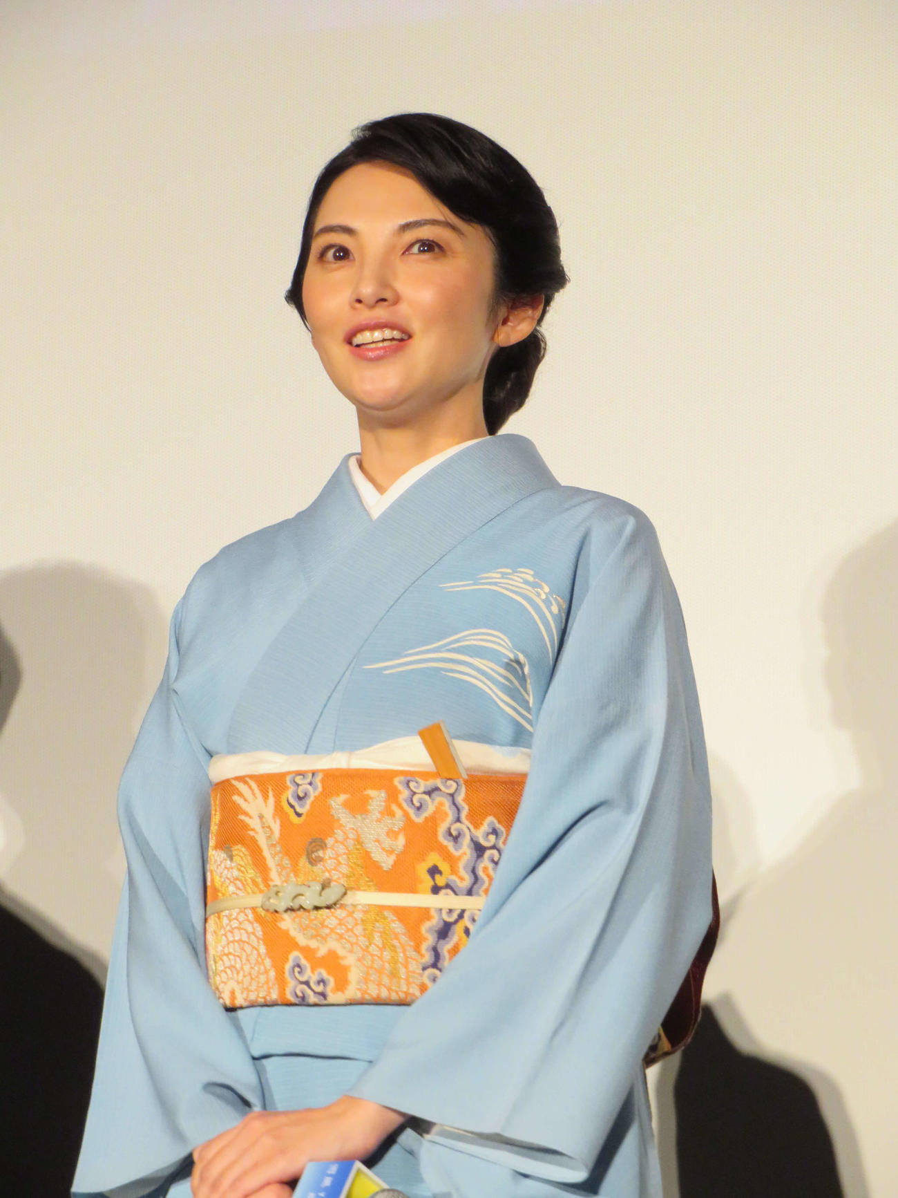 映画「雪風　YUKIKAZE」完成披露上映会に登壇した田中麗奈（撮影・村上幸将）