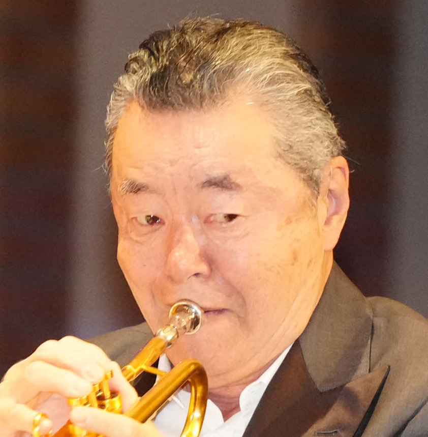 トランペット奏者の日野皓正（2025年3月撮影）