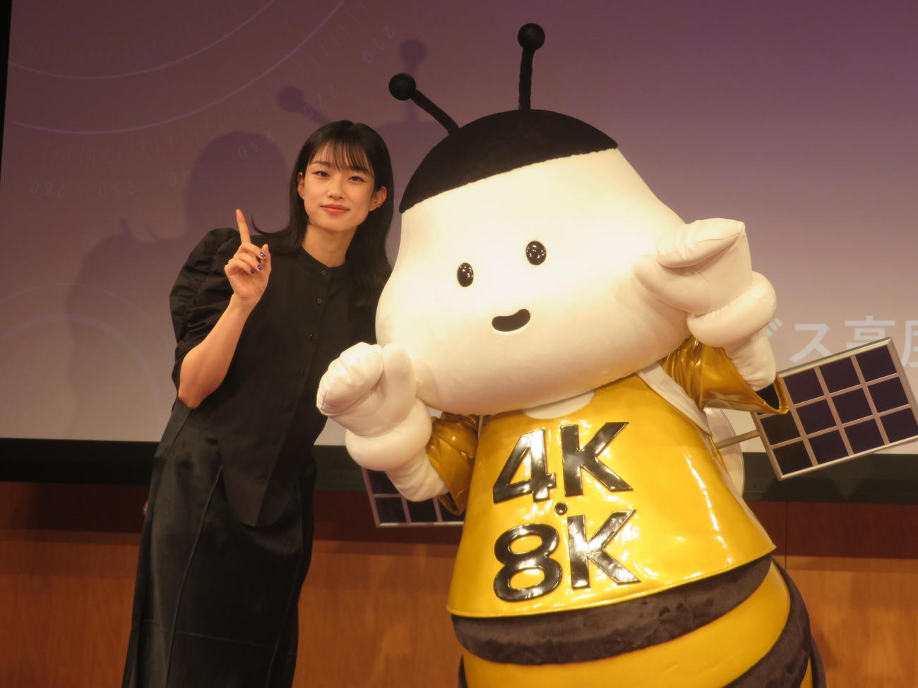 一般社団法人放送サービス高度化推進協会記者発表にゲストとして出席した河合優実（撮影・川田和博）
