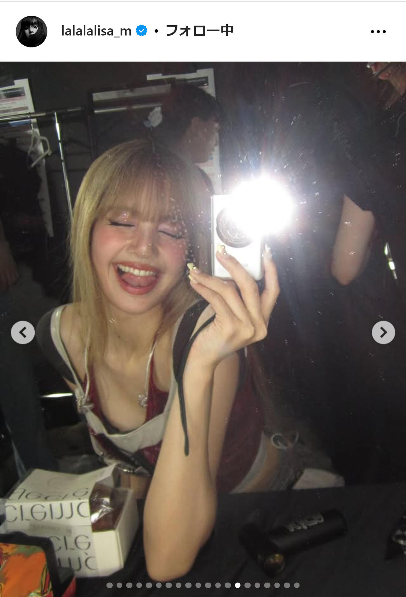 BLACKPINKリサのインスタグラムから