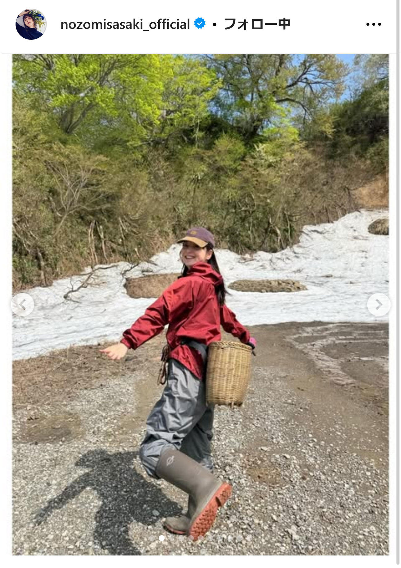 佐々木希インスタグラムから