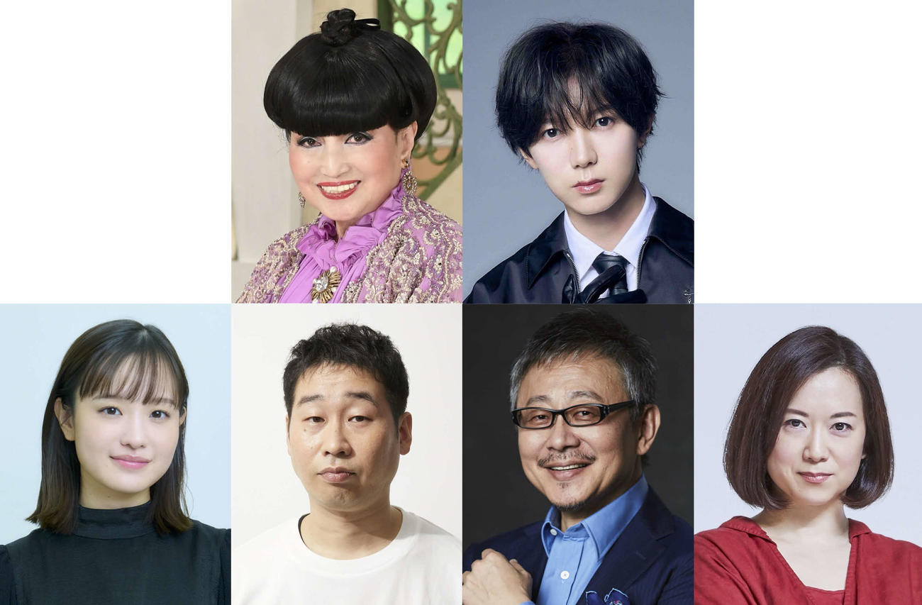 朗読劇「ハロルドとモード」に出演する（上段左から）黒柳徹子、七五三掛龍也、（下段左から）森迫永依、前野朋哉、松尾貴史、和久井映見