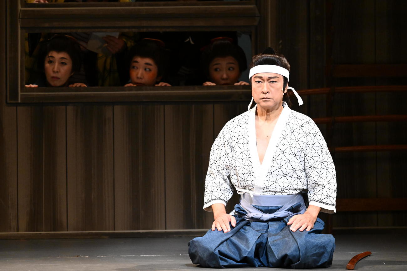 「デビュー60周年記念　五木ひろし特別公演」で熱演する太川陽介（新歌舞伎座提供）（C）田中聖太郎