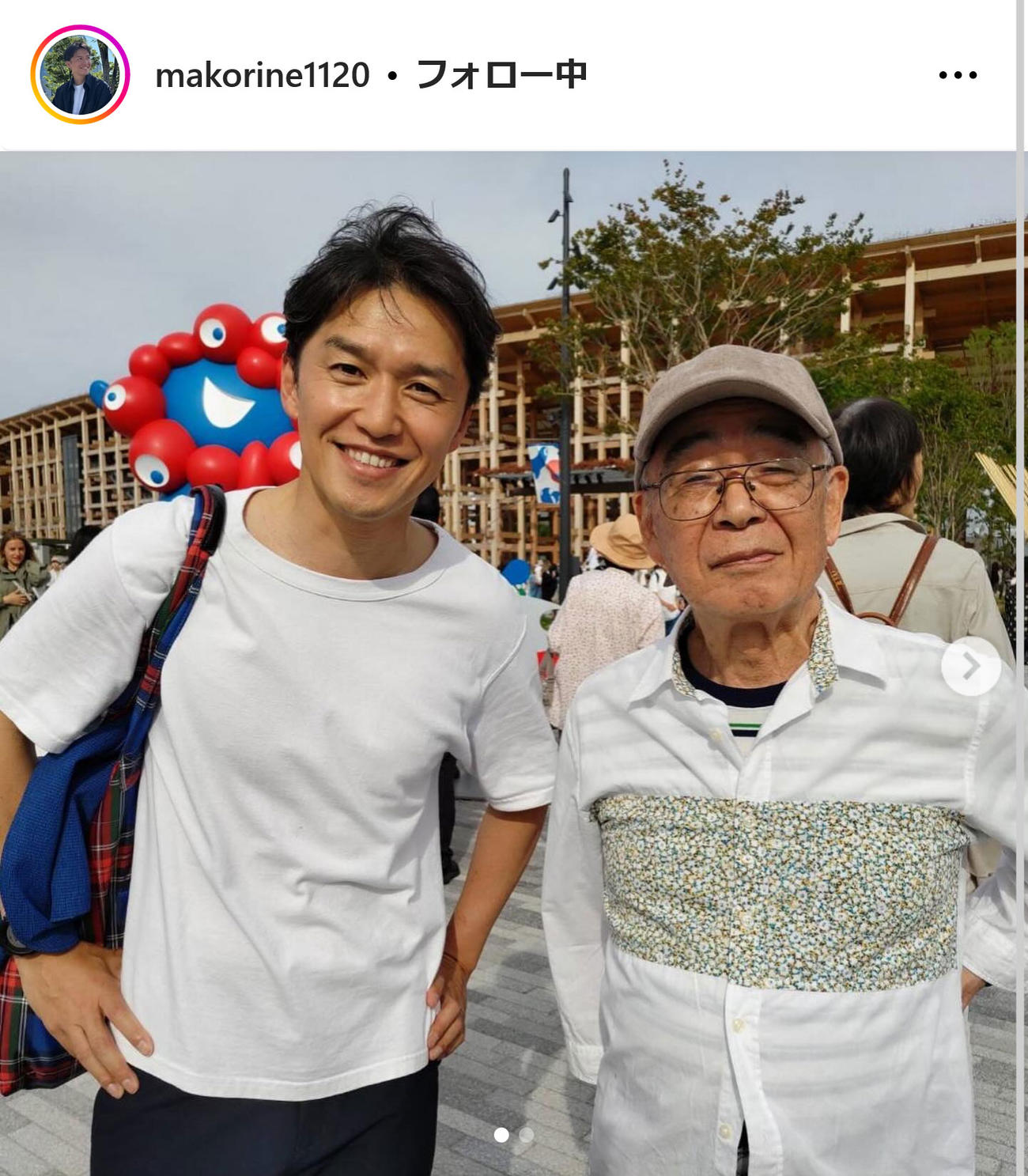 MBS山中真アナウンサーのインスタグラムから