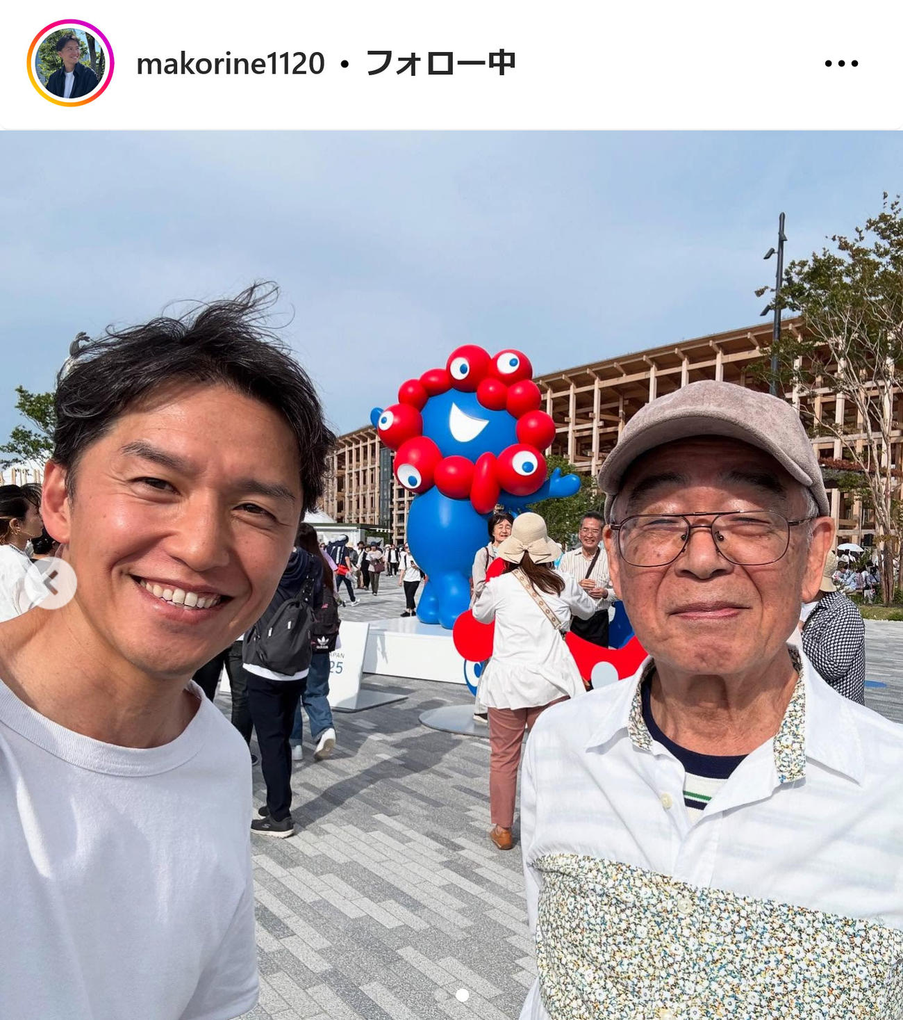 MBS山中真アナウンサーのインスタグラムから