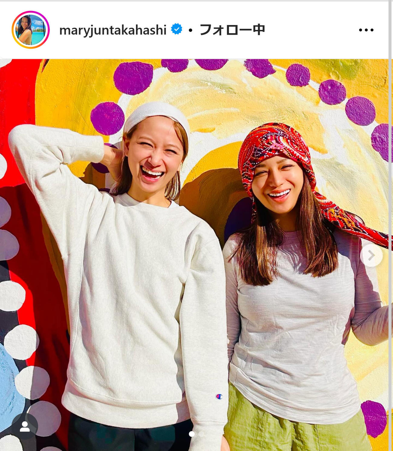 高橋メアリージュンのインスタグラムから