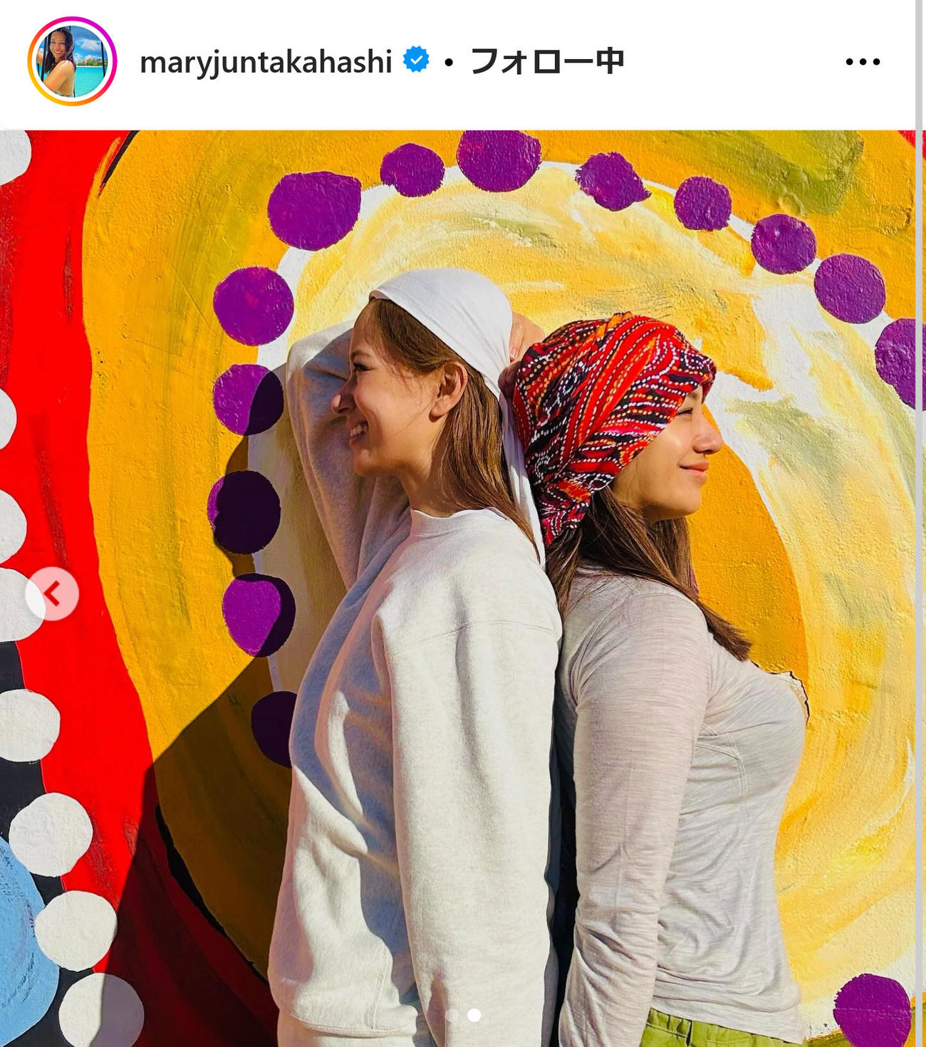 高橋メアリージュンのインスタグラムから