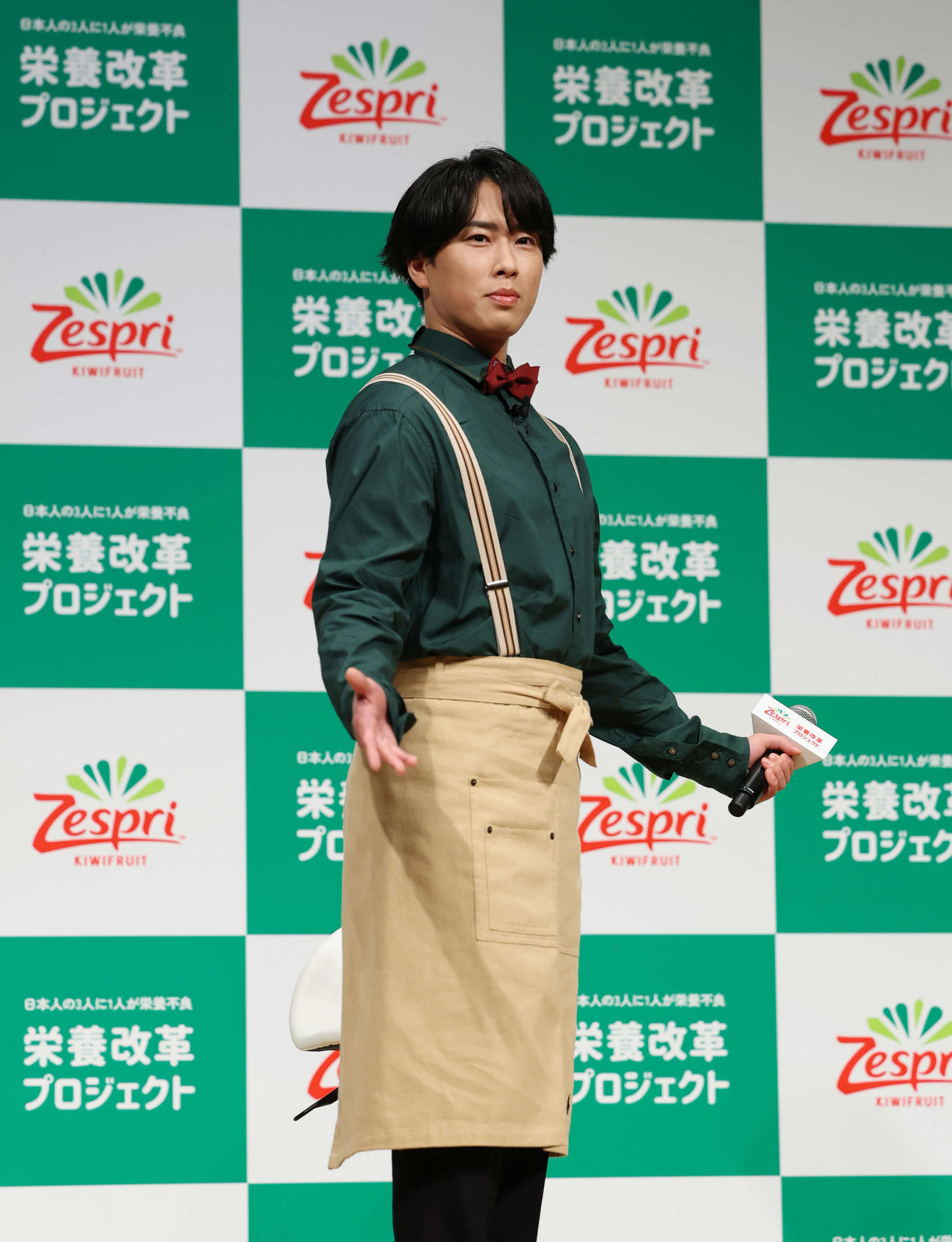新CM発表会に登壇した宮舘涼太（撮影・増田悦実）