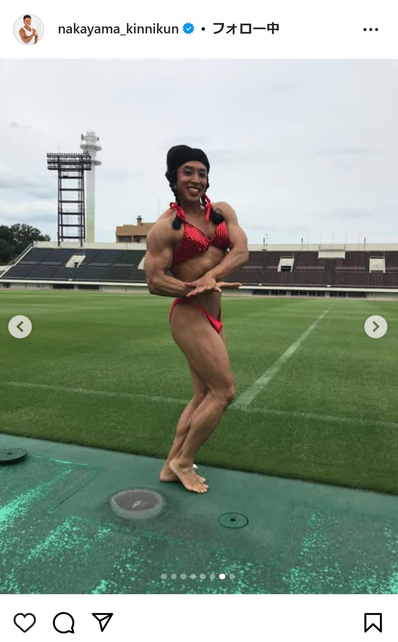 なかやまきんに君のインスタグラムから