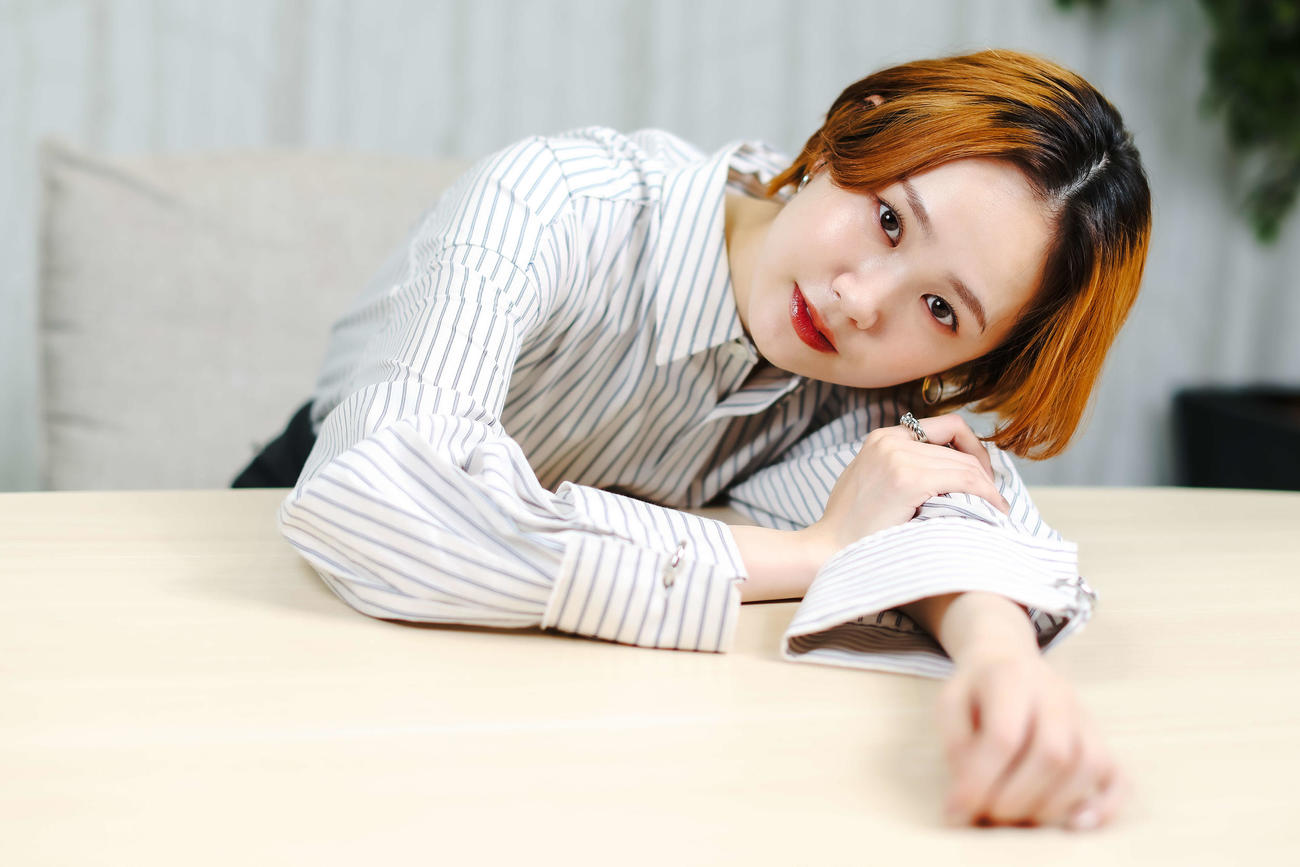 TBS系連続ドラマ「シンデレラ　クロゼット」で主演を務める尾碕真花（撮影・河田真司）