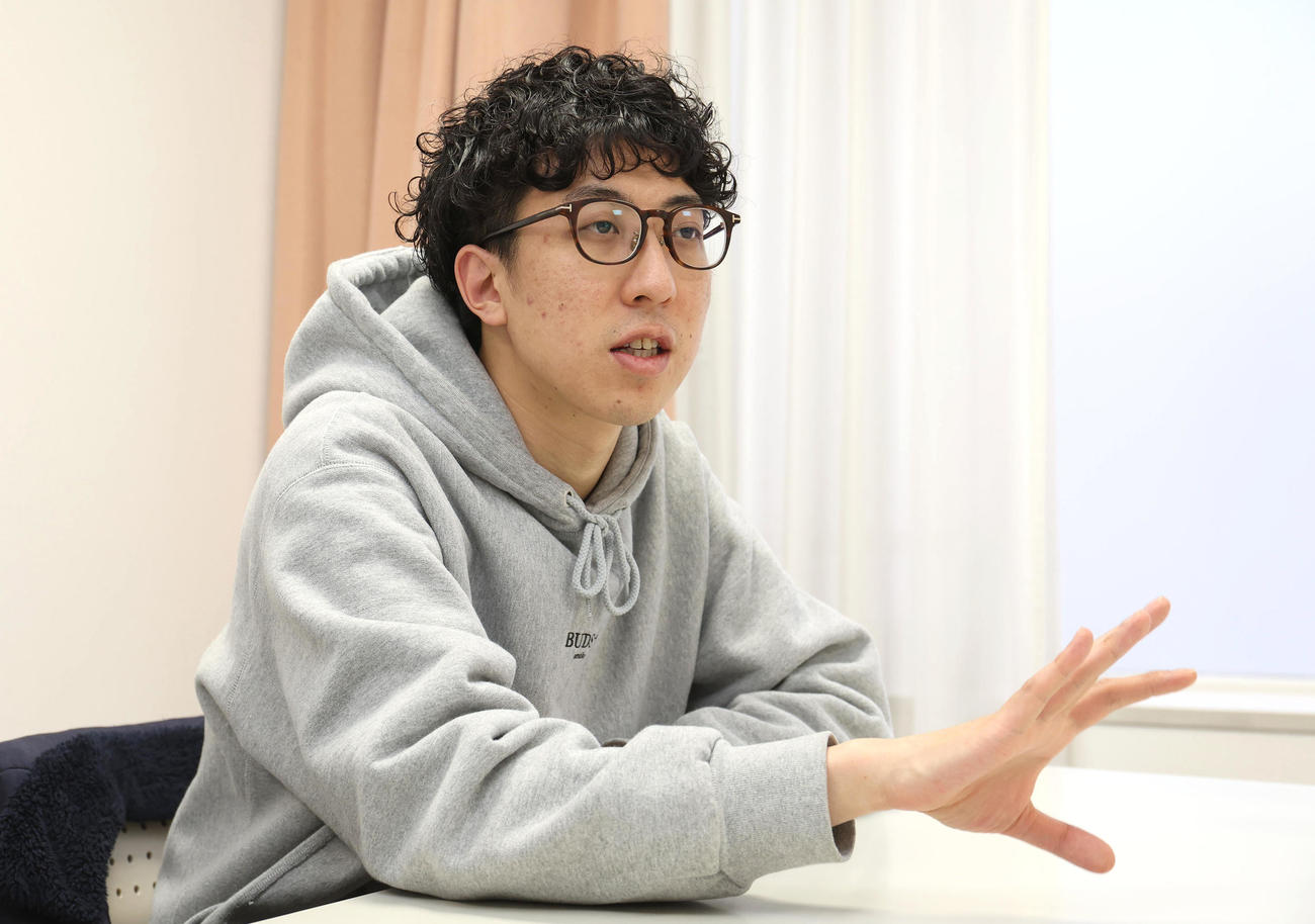 質問に答えるドーナツ（2024年3月撮影）