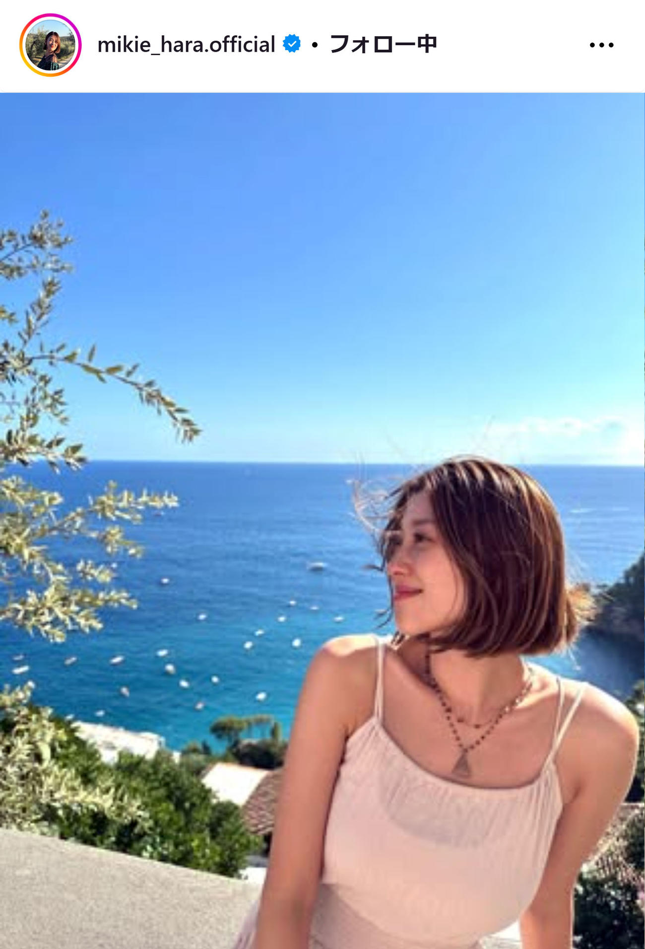 原幹恵のインスタグラムから
