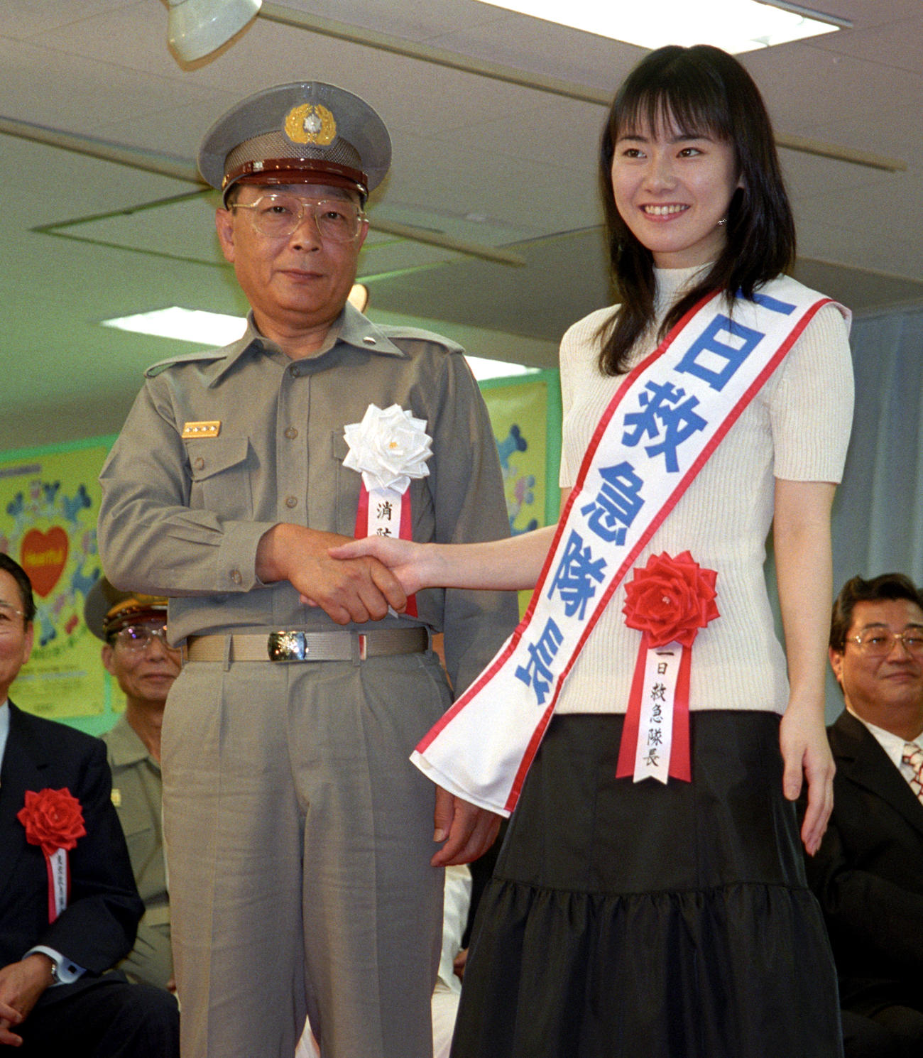 1日救急隊長を務めた遠野凪子（99年撮影）