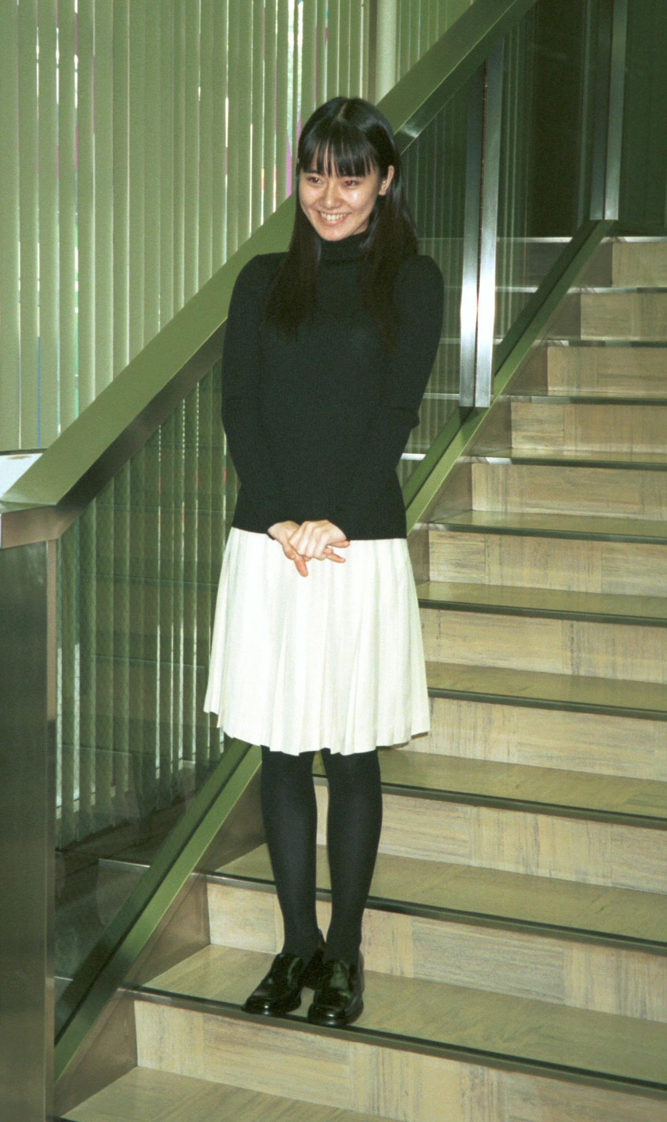 NHK朝の連続テレビ小説「すずらん」のヒロインに決まった遠野凪子（1998年撮影）