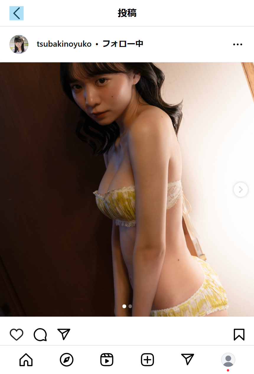 椿野ゆうこのインスタグラムから