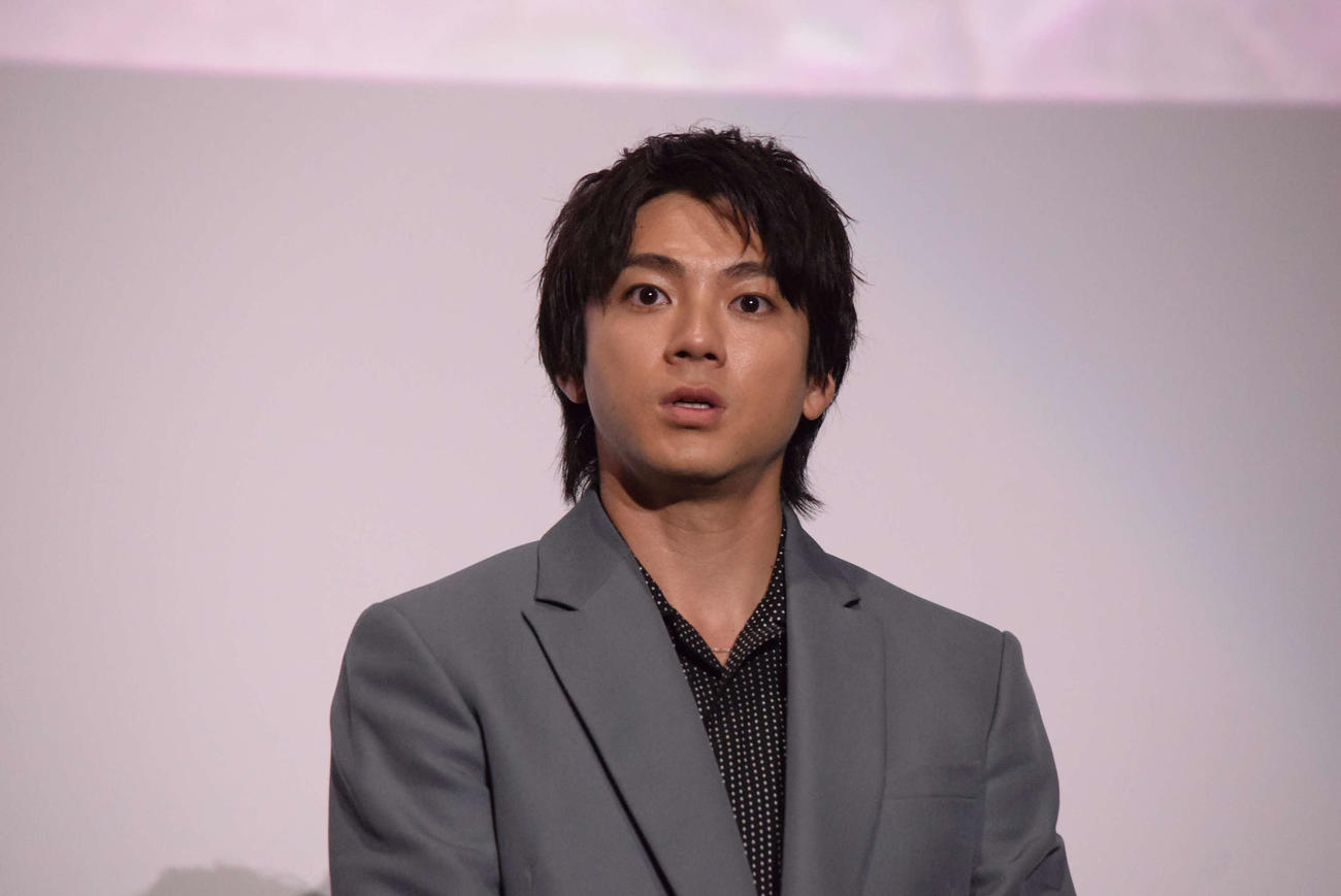 「木の上の軍隊」の先行上映舞台あいさつに登壇した山田裕貴（撮影・阪口孝志）