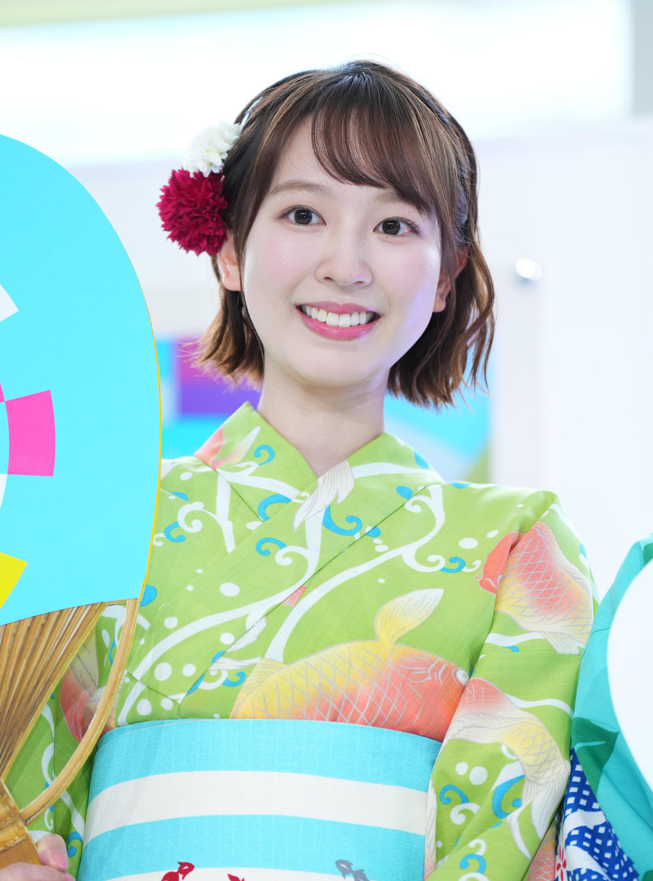 「テレビ朝日・六本木ヒルズSUMMER FES」で登壇しだ新人アナの佐々木若葉（撮影・菅敏）