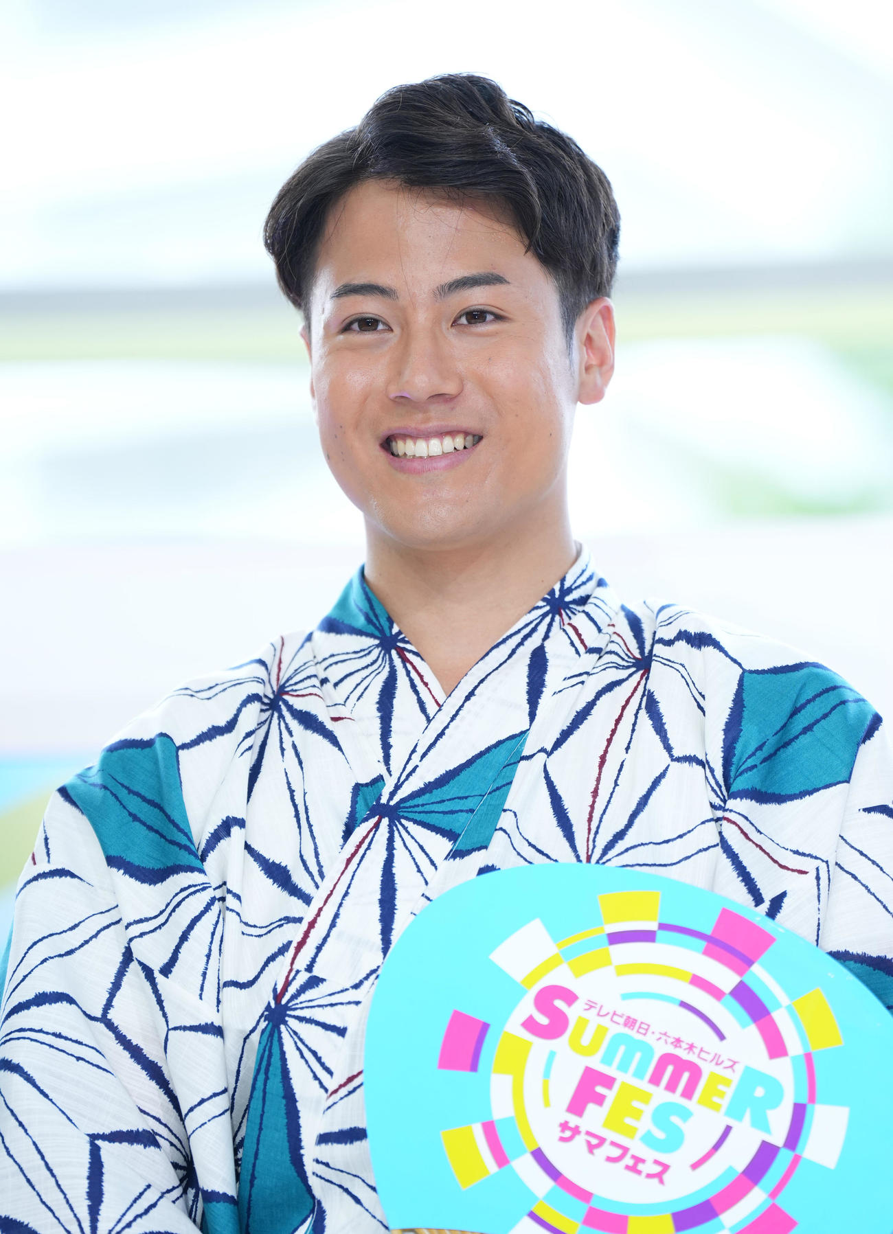 「テレビ朝日・六本木ヒルズSUMMER FES」で登壇した新人アナの藤田大和（撮影・菅敏）