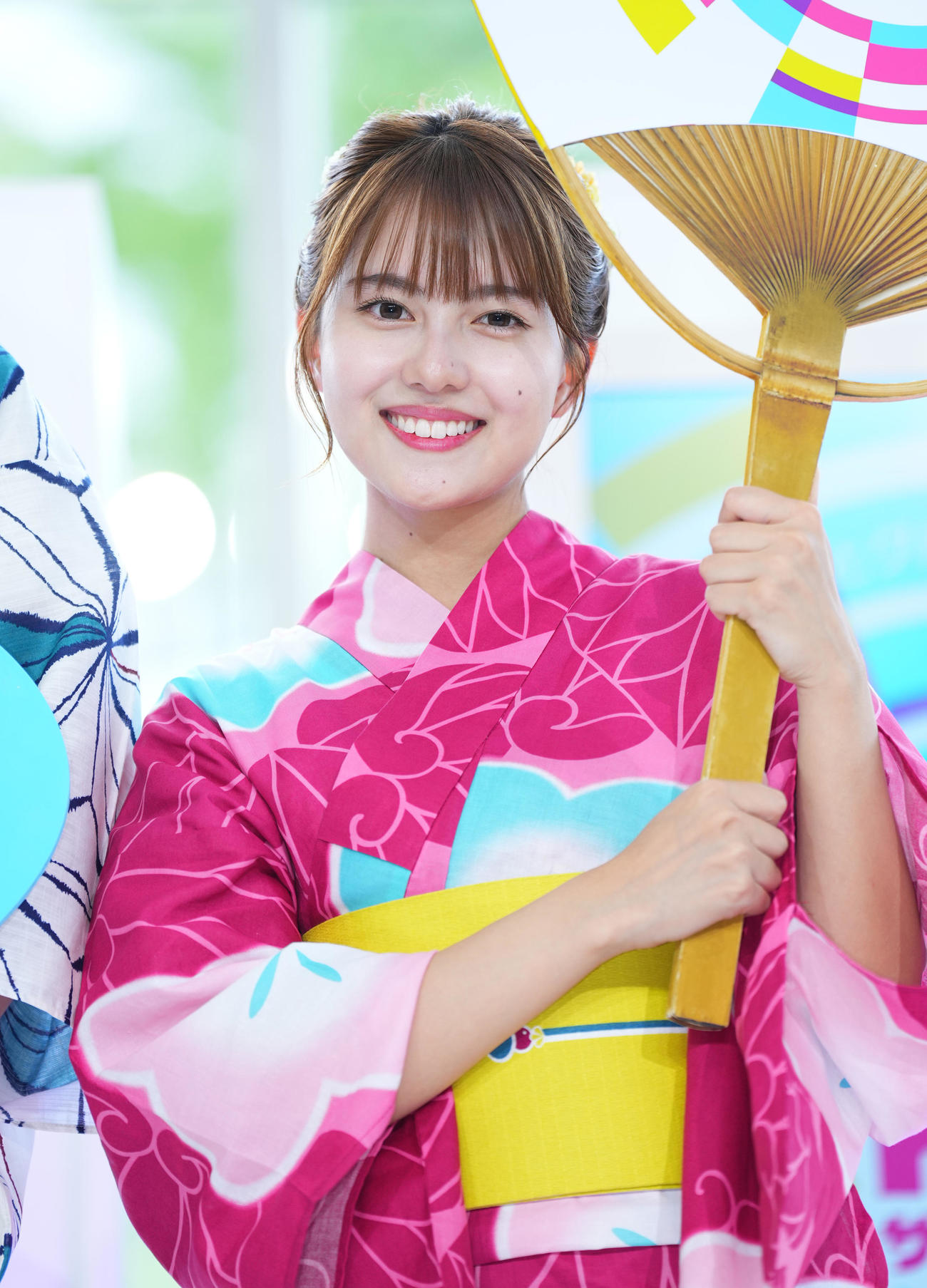 「テレビ朝日・六本木ヒルズSUMMER FES」で登壇した新人アナの宮本夢羅（撮影・菅敏）