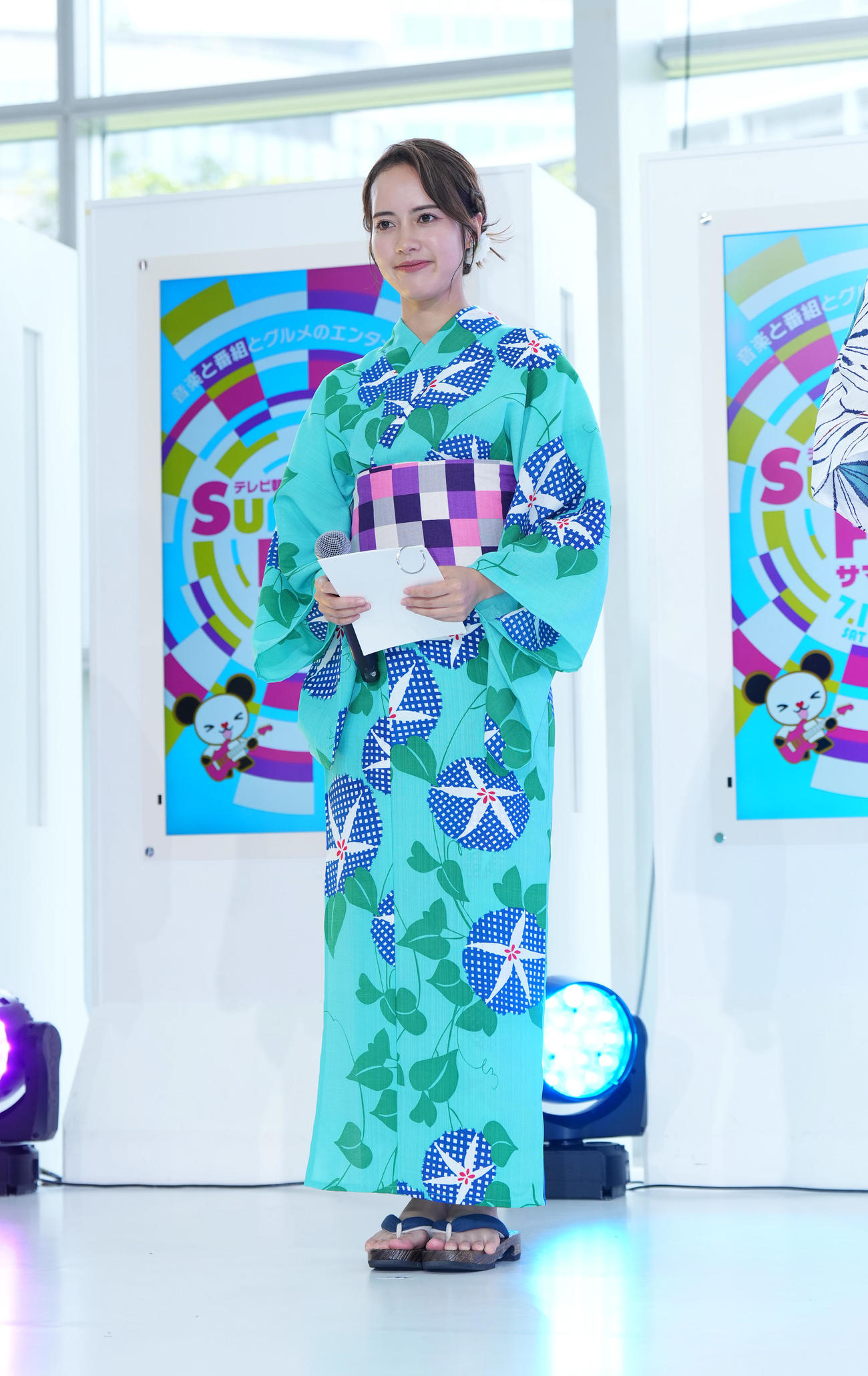 「テレビ朝日・六本木ヒルズSUMMER FES」で登壇する新人アナの浦林凜（撮影・菅敏）