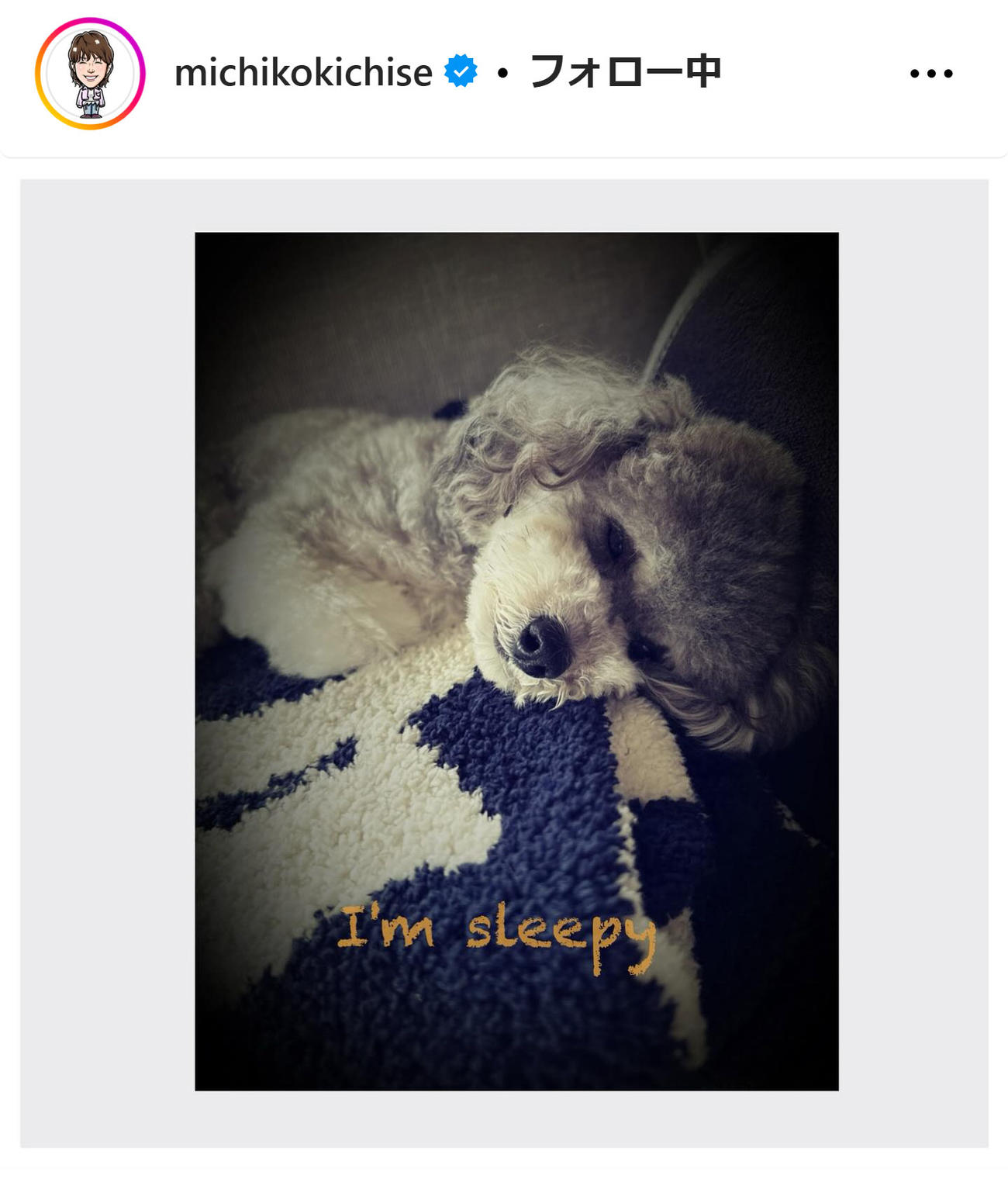 吉瀬美智子のインスタグラムから