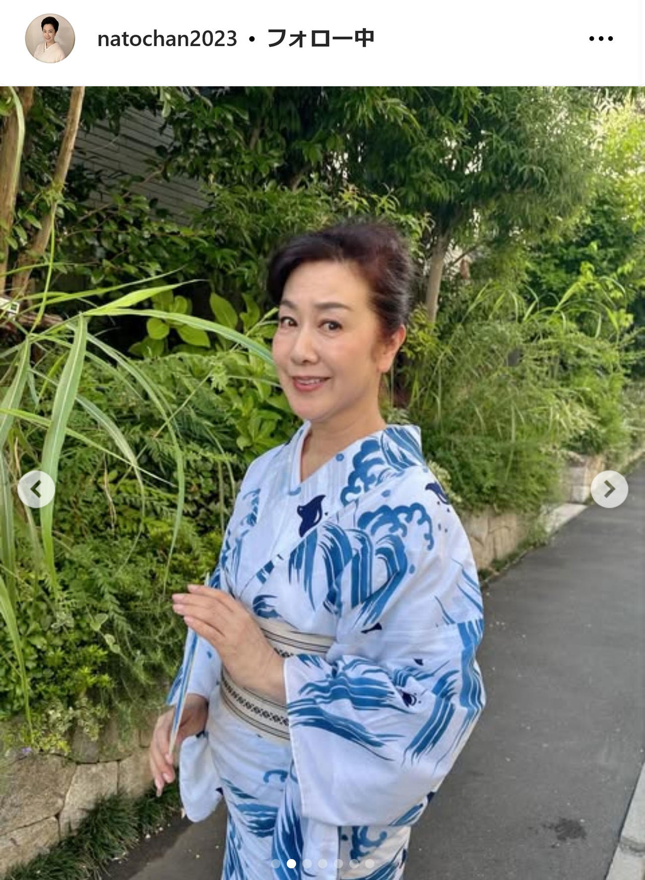 名取裕子インスタグラムから